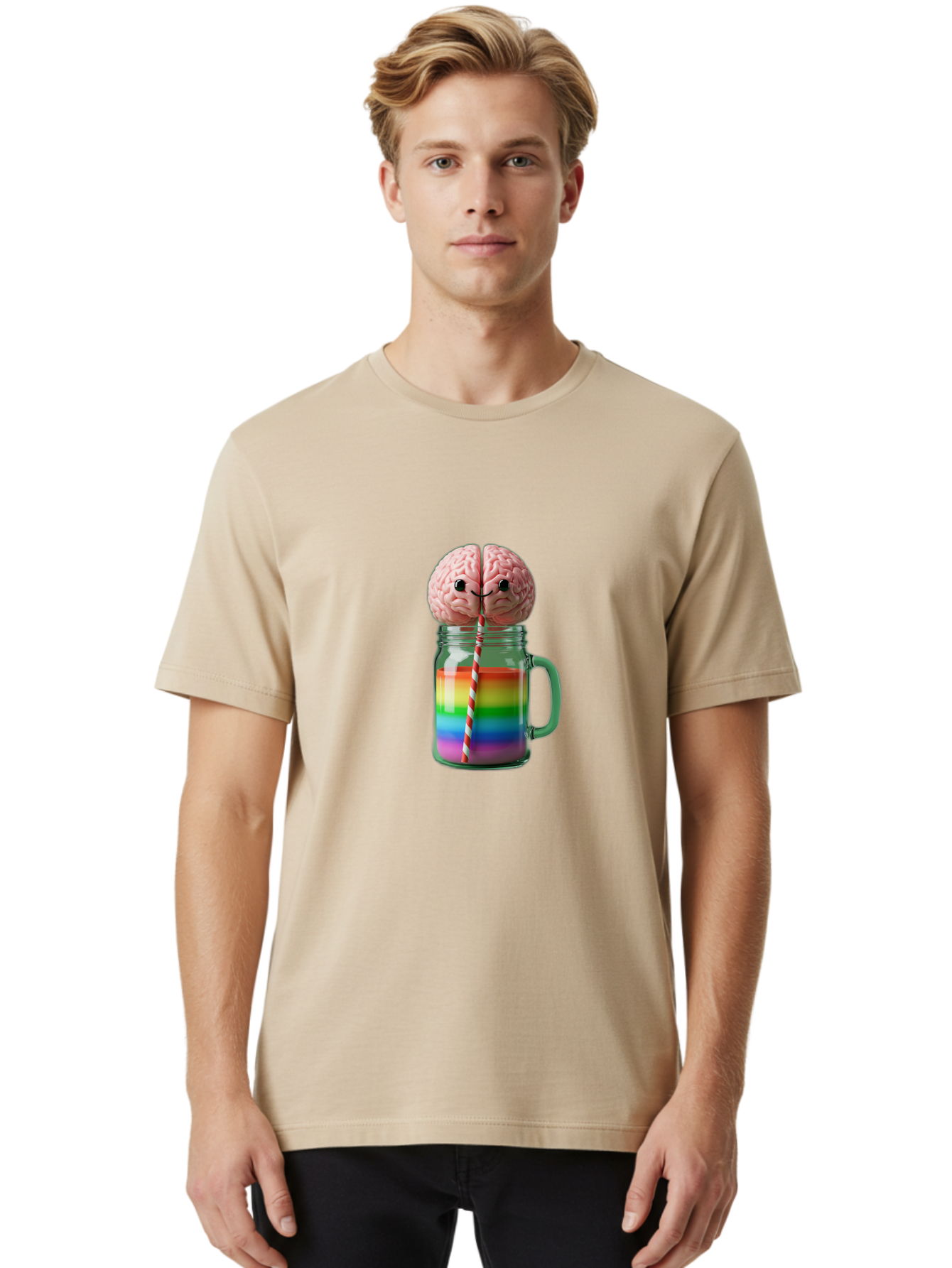 Brain-Drinking-Rainbow Men'S Graphic Tee, 100% Cotton, Comfortable Casual Summer Wear, Machine Washable, Vintage Camera, Old Camera, Antique Camera, Black Camera, Classic Photography, Photography Equipment, Nostalgic Device, Film Camera, Bal863