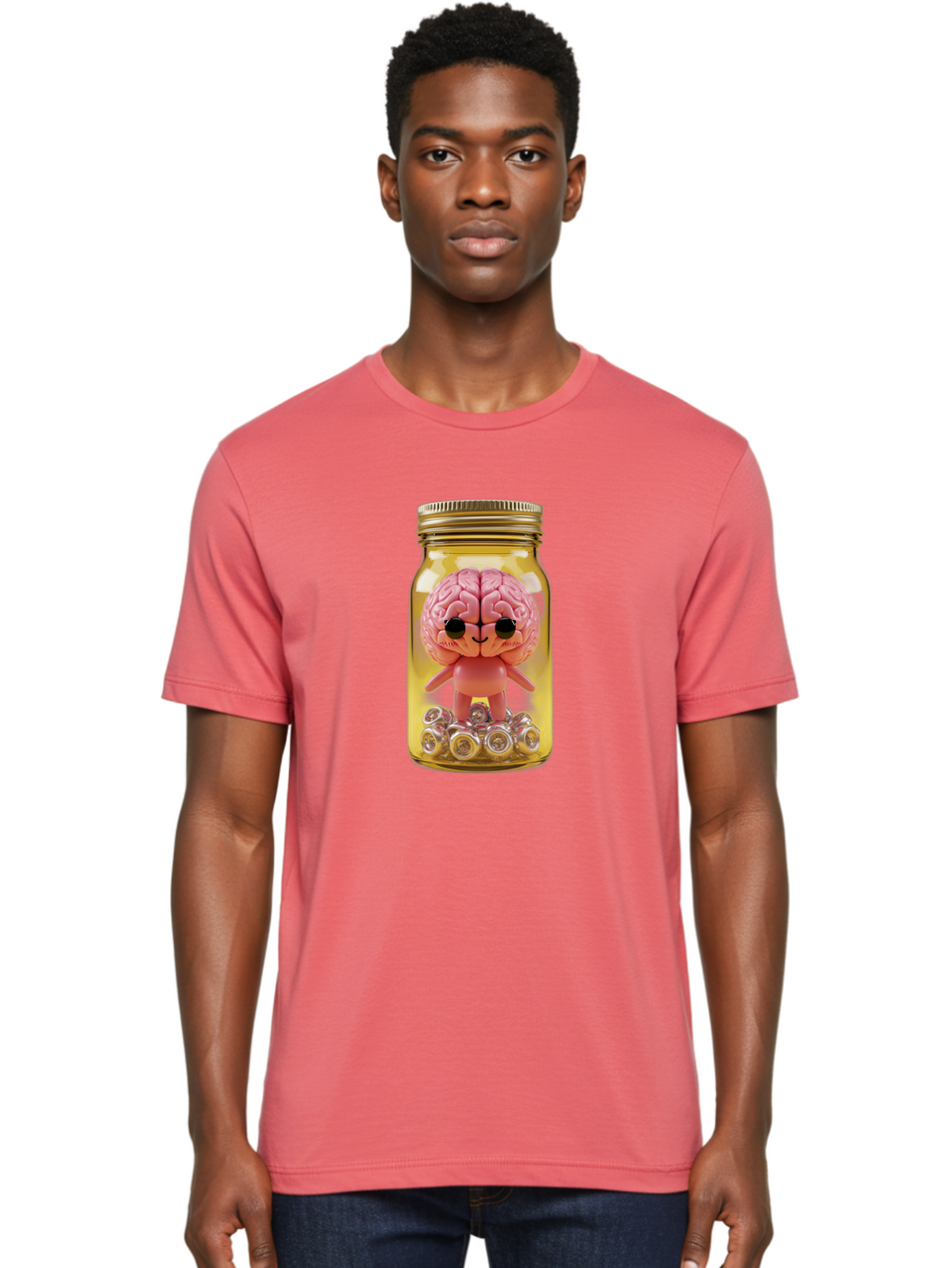 Brain-Figurine-In-Jar Men'S Graphic Tee, 100% Cotton, Comfortable Casual Summer Wear, Machine Washable, Vintage Camera, Old Camera, Antique Camera, Black Camera, Classic Photography, Photography Equipment, Nostalgic Device, Film Camera, Bal864
