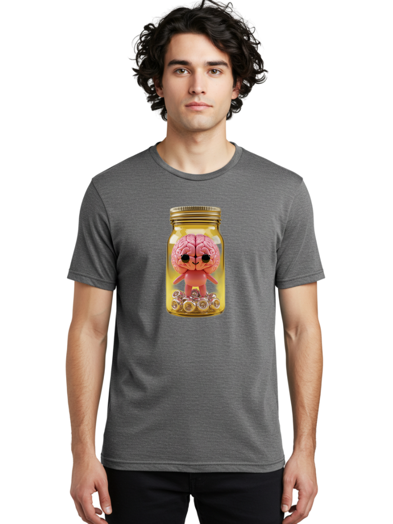 Brain-Figurine-In-Jar Men'S Graphic Tee, 100% Cotton, Comfortable Casual Summer Wear, Machine Washable, Vintage Camera, Old Camera, Antique Camera, Black Camera, Classic Photography, Photography Equipment, Nostalgic Device, Film Camera, Bal864