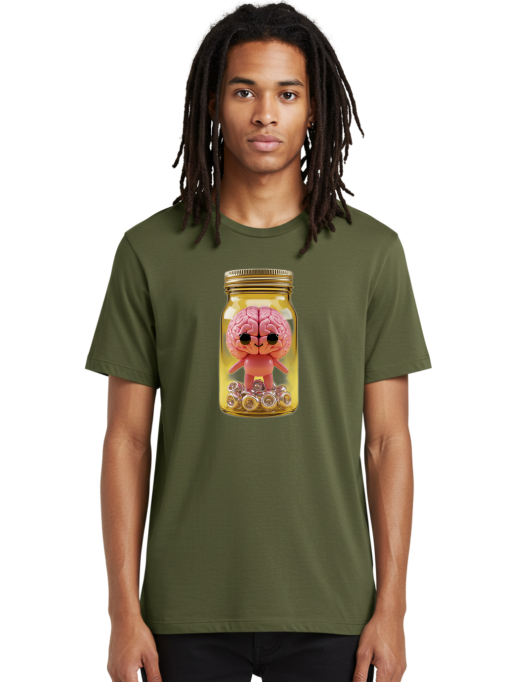Brain-Figurine-In-Jar Men'S Graphic Tee, 100% Cotton, Comfortable Casual Summer Wear, Machine Washable, Vintage Camera, Old Camera, Antique Camera, Black Camera, Classic Photography, Photography Equipment, Nostalgic Device, Film Camera, Bal864