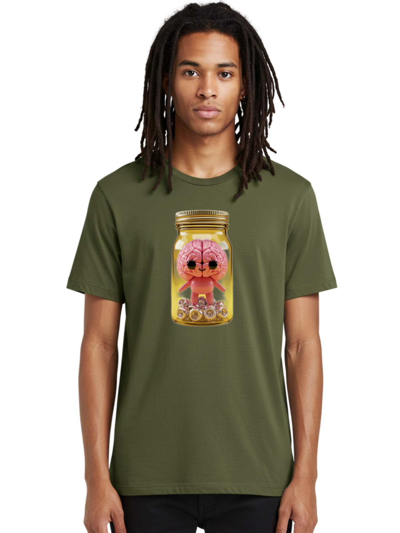 Brain-Figurine-In-Jar Men'S Graphic Tee, 100% Cotton, Comfortable Casual Summer Wear, Machine Washable, Vintage Camera, Old Camera, Antique Camera, Black Camera, Classic Photography, Photography Equipment, Nostalgic Device, Film Camera, Bal864