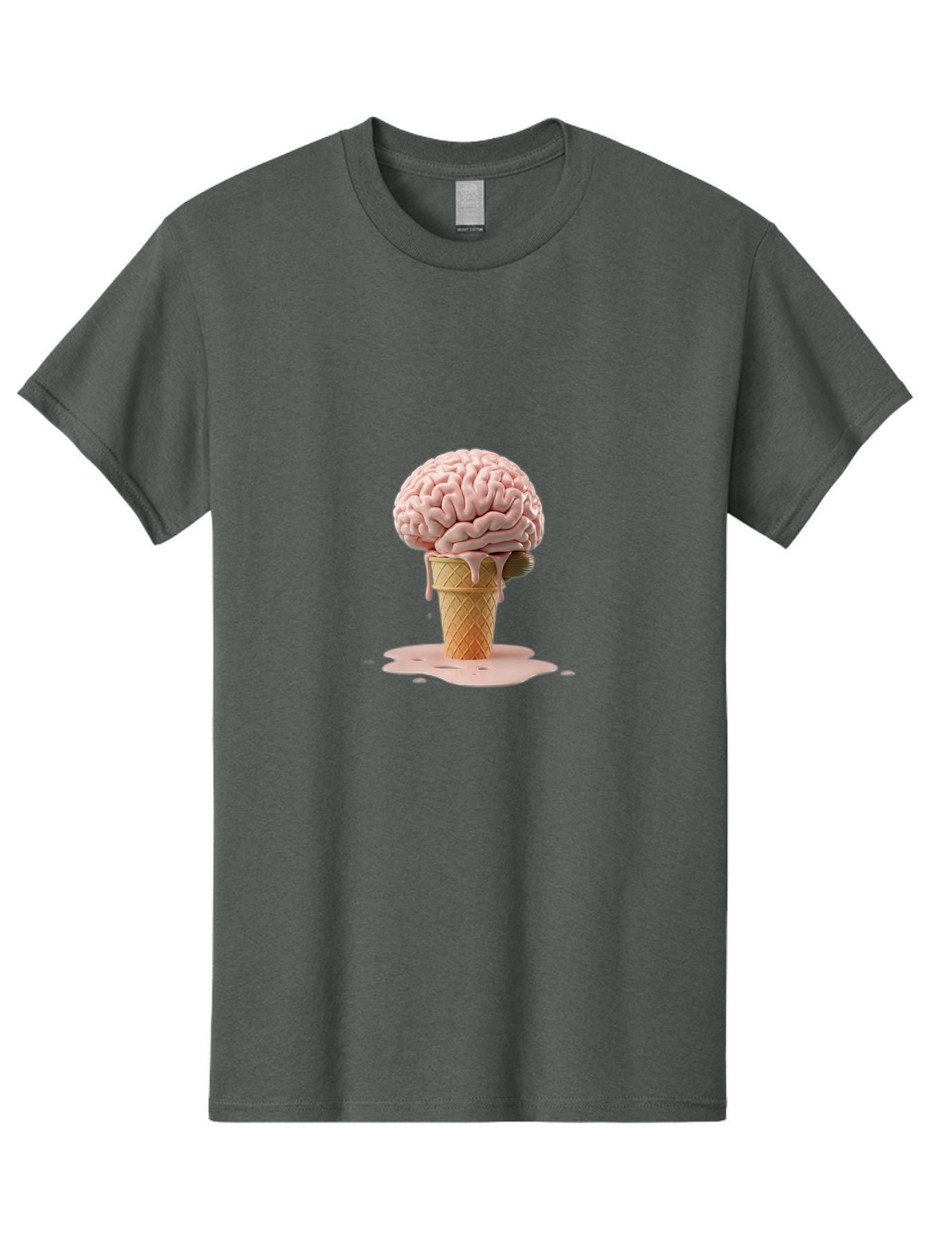 Brain-Ice-Cream-1 Men'S Graphic Tee, 100% Cotton, Comfortable Casual Summer Wear, Machine Washable, Vintage Camera, Old Camera, Antique Camera, Black Camera, Classic Photography, Photography Equipment, Nostalgic Device, Film Camera, Camera Art Bal865