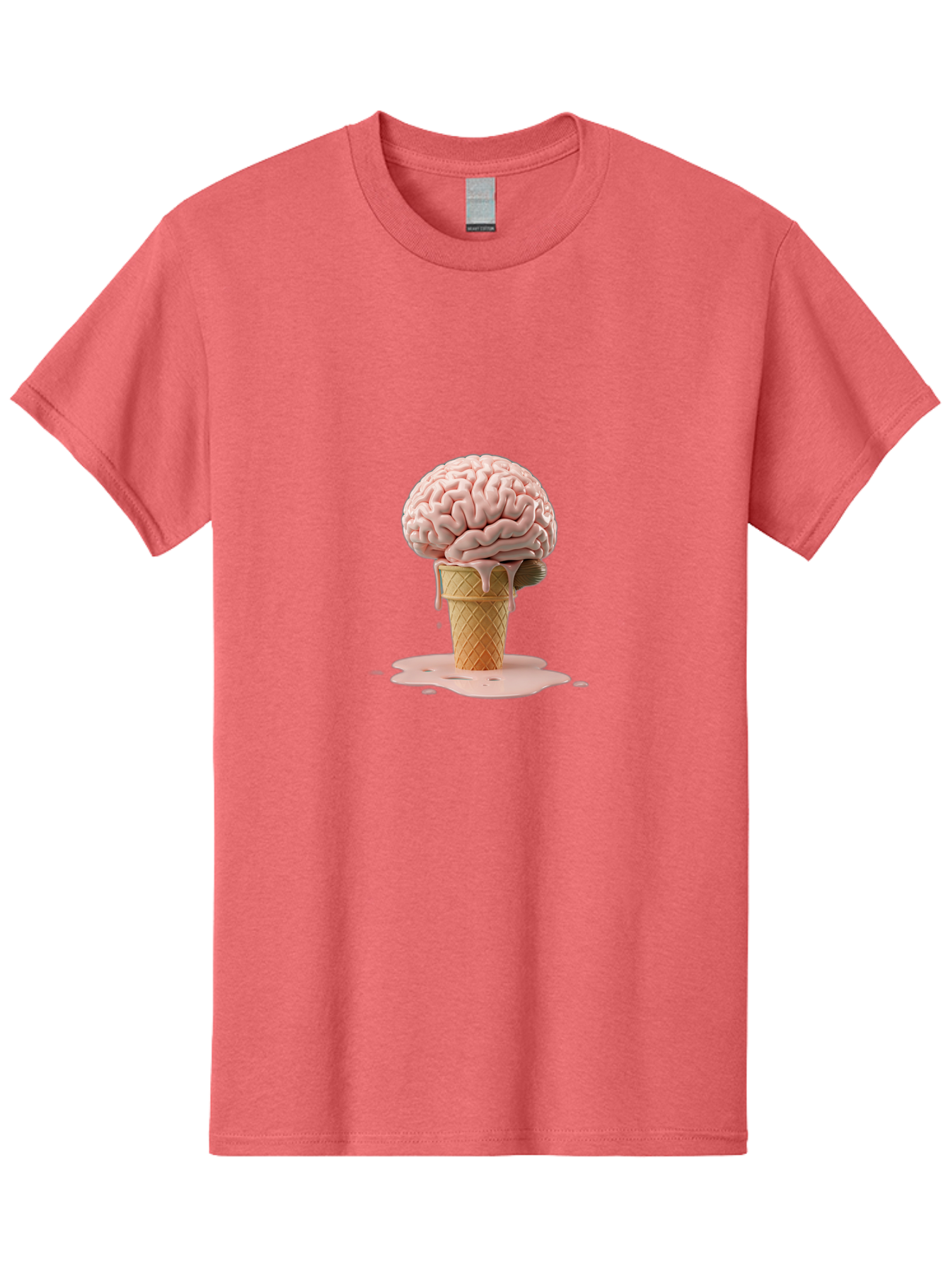 Brain-Ice-Cream-1 Men'S Graphic Tee, 100% Cotton, Comfortable Casual Summer Wear, Machine Washable, Vintage Camera, Old Camera, Antique Camera, Black Camera, Classic Photography, Photography Equipment, Nostalgic Device, Film Camera, Camera Art Bal865