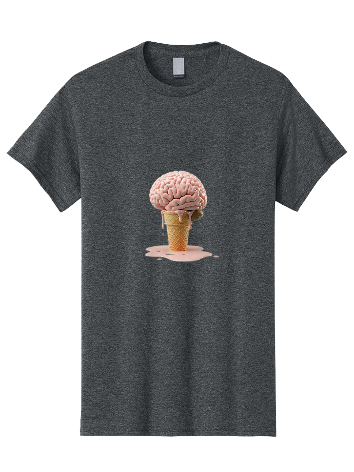 Brain-Ice-Cream-1 Men'S Graphic Tee, 100% Cotton, Comfortable Casual Summer Wear, Machine Washable, Vintage Camera, Old Camera, Antique Camera, Black Camera, Classic Photography, Photography Equipment, Nostalgic Device, Film Camera, Camera Art Bal865