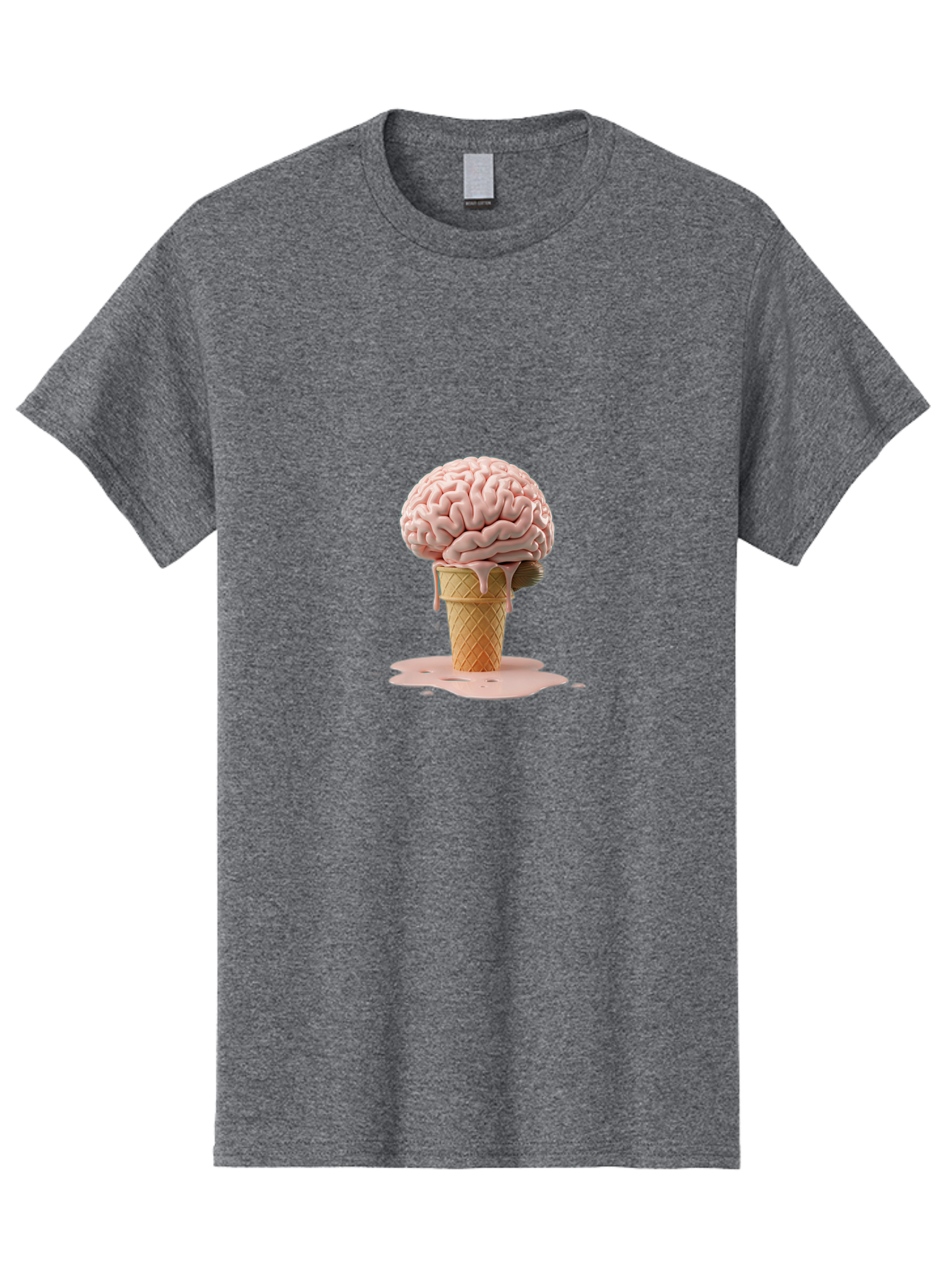 Brain-Ice-Cream-1 Men'S Graphic Tee, 100% Cotton, Comfortable Casual Summer Wear, Machine Washable, Vintage Camera, Old Camera, Antique Camera, Black Camera, Classic Photography, Photography Equipment, Nostalgic Device, Film Camera, Camera Art Bal865