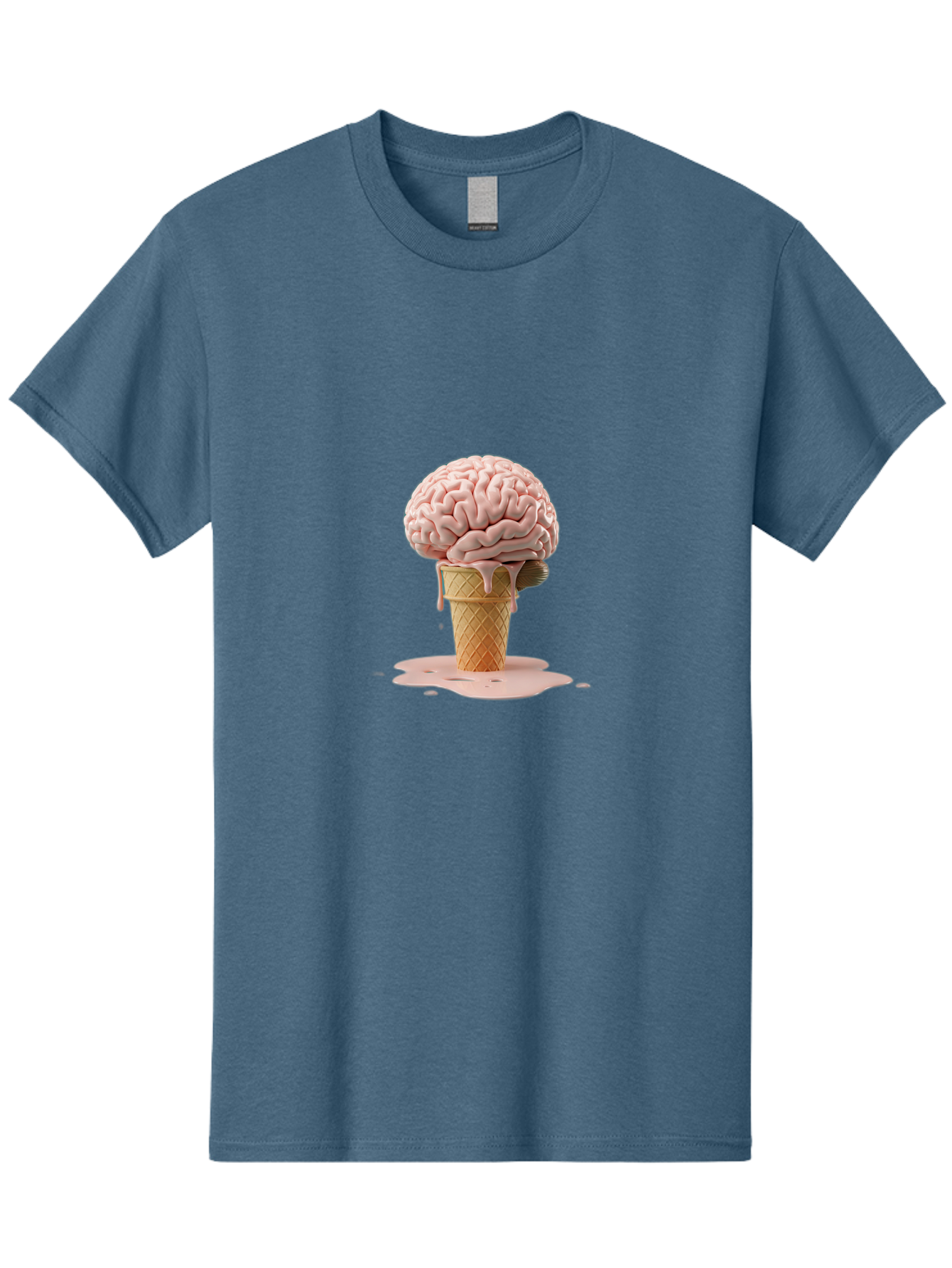 Brain-Ice-Cream-1 Men'S Graphic Tee, 100% Cotton, Comfortable Casual Summer Wear, Machine Washable, Vintage Camera, Old Camera, Antique Camera, Black Camera, Classic Photography, Photography Equipment, Nostalgic Device, Film Camera, Camera Art Bal865