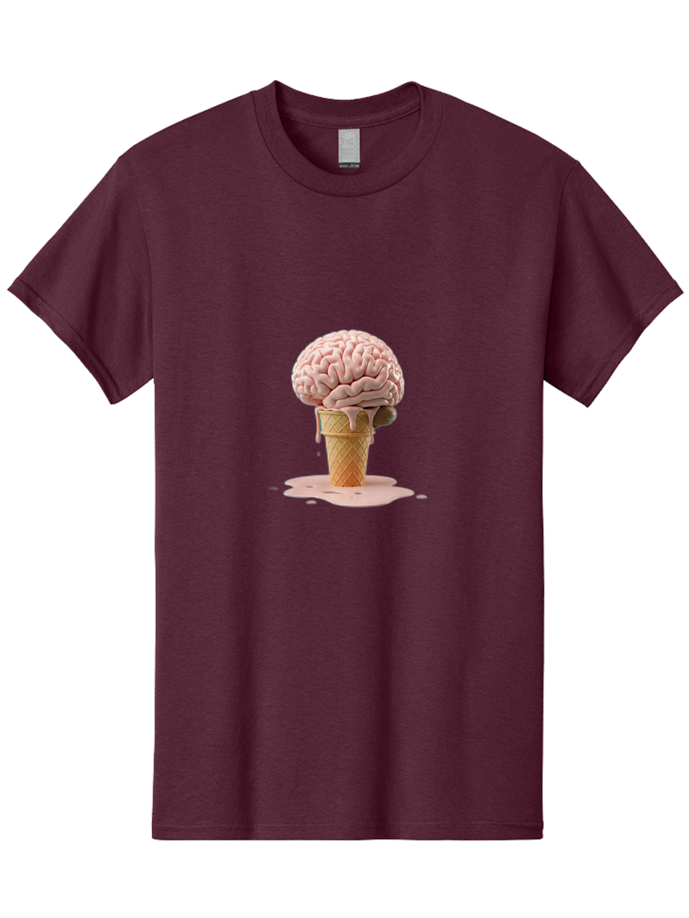 Brain-Ice-Cream-1 Men'S Graphic Tee, 100% Cotton, Comfortable Casual Summer Wear, Machine Washable, Vintage Camera, Old Camera, Antique Camera, Black Camera, Classic Photography, Photography Equipment, Nostalgic Device, Film Camera, Camera Art Bal865