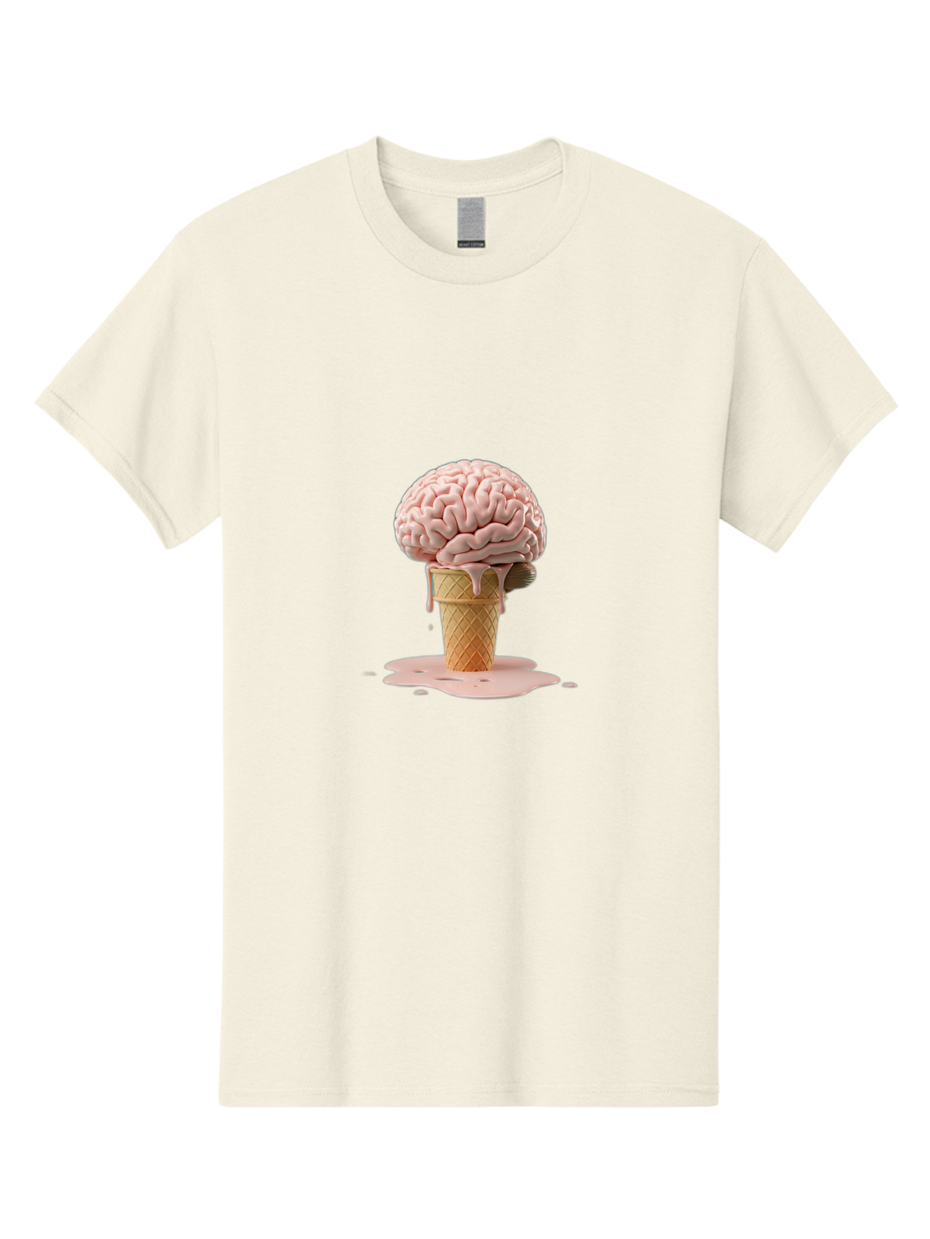 Brain-Ice-Cream-1 Men'S Graphic Tee, 100% Cotton, Comfortable Casual Summer Wear, Machine Washable, Vintage Camera, Old Camera, Antique Camera, Black Camera, Classic Photography, Photography Equipment, Nostalgic Device, Film Camera, Camera Art Bal865