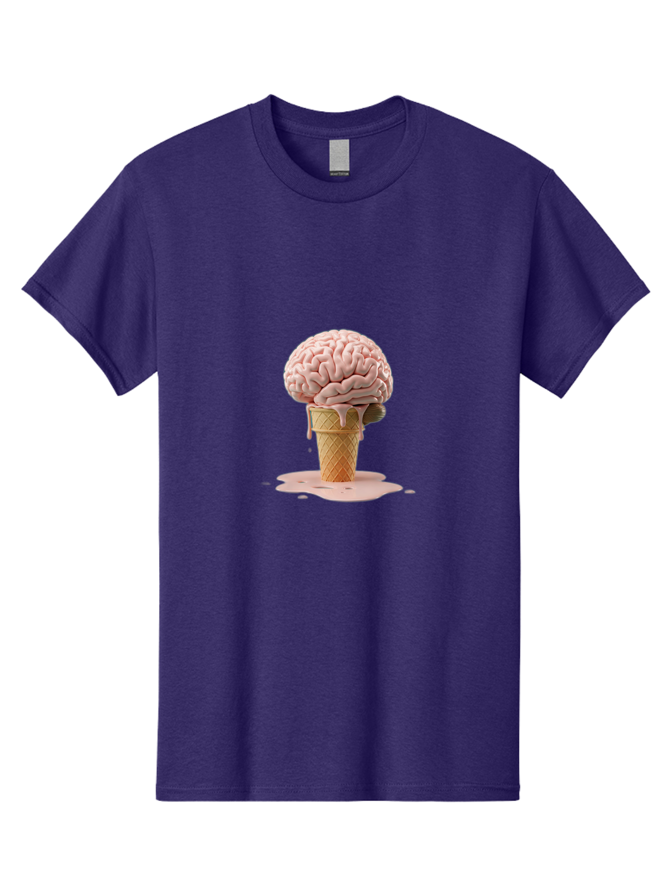 Brain-Ice-Cream-1 Men'S Graphic Tee, 100% Cotton, Comfortable Casual Summer Wear, Machine Washable, Vintage Camera, Old Camera, Antique Camera, Black Camera, Classic Photography, Photography Equipment, Nostalgic Device, Film Camera, Camera Art Bal865