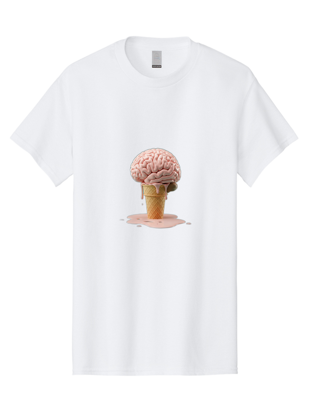 Brain-Ice-Cream-1 Men'S Graphic Tee, 100% Cotton, Comfortable Casual Summer Wear, Machine Washable, Vintage Camera, Old Camera, Antique Camera, Black Camera, Classic Photography, Photography Equipment, Nostalgic Device, Film Camera, Camera Art Bal865