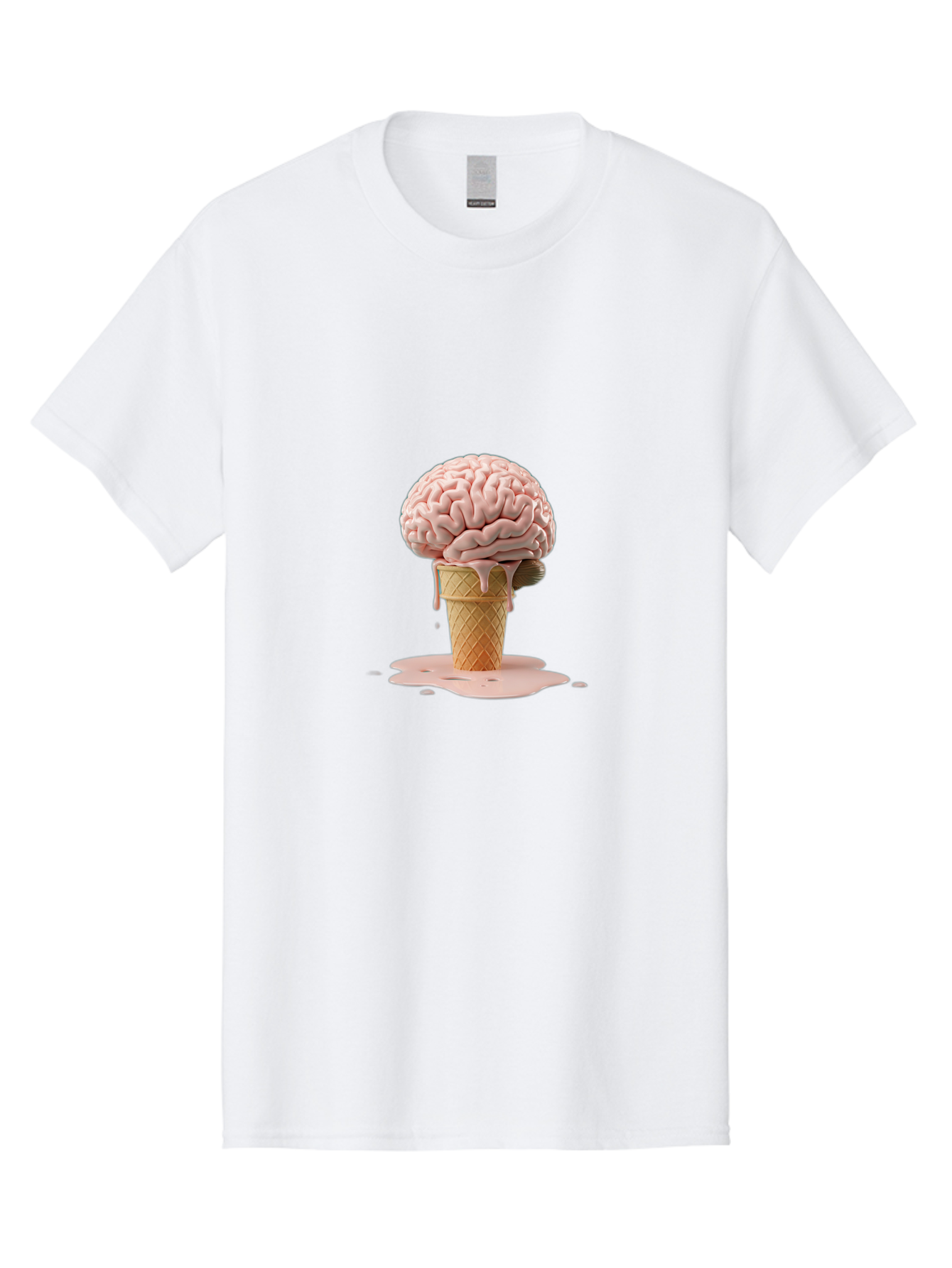 Brain-Ice-Cream-1 Men'S Graphic Tee, 100% Cotton, Comfortable Casual Summer Wear, Machine Washable, Vintage Camera, Old Camera, Antique Camera, Black Camera, Classic Photography, Photography Equipment, Nostalgic Device, Film Camera, Camera Art Bal865