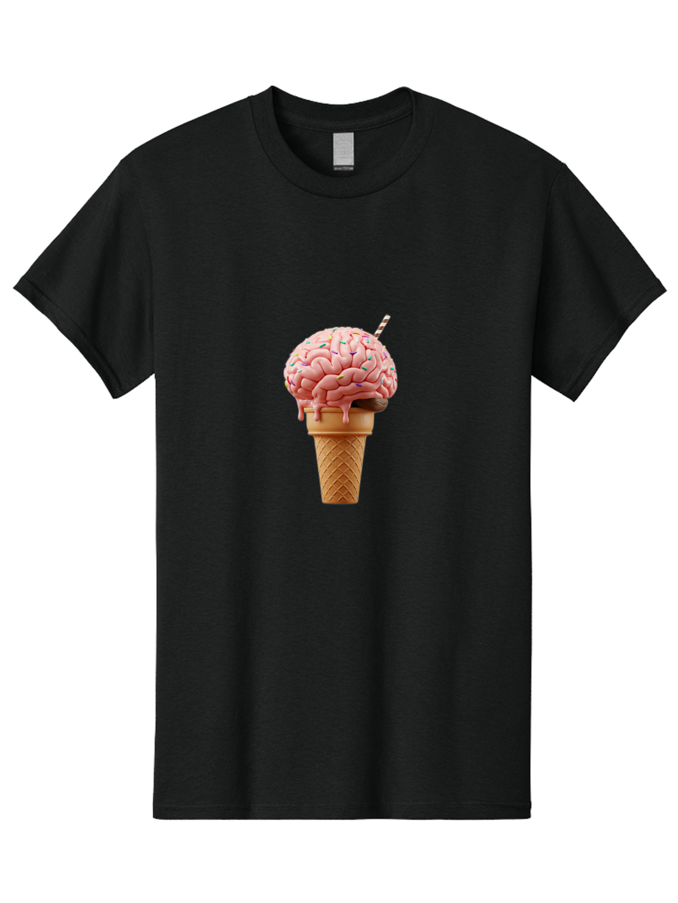 Brain-Ice-Cream Men'S Graphic Tee, 100% Cotton, Comfortable Casual Summer Wear, Machine Washable, Vintage Camera, Old Camera, Antique Camera, Black Camera, Classic Photography, Photography Equipment, Nostalgic Device, Film Camera, Camera Art Bal866