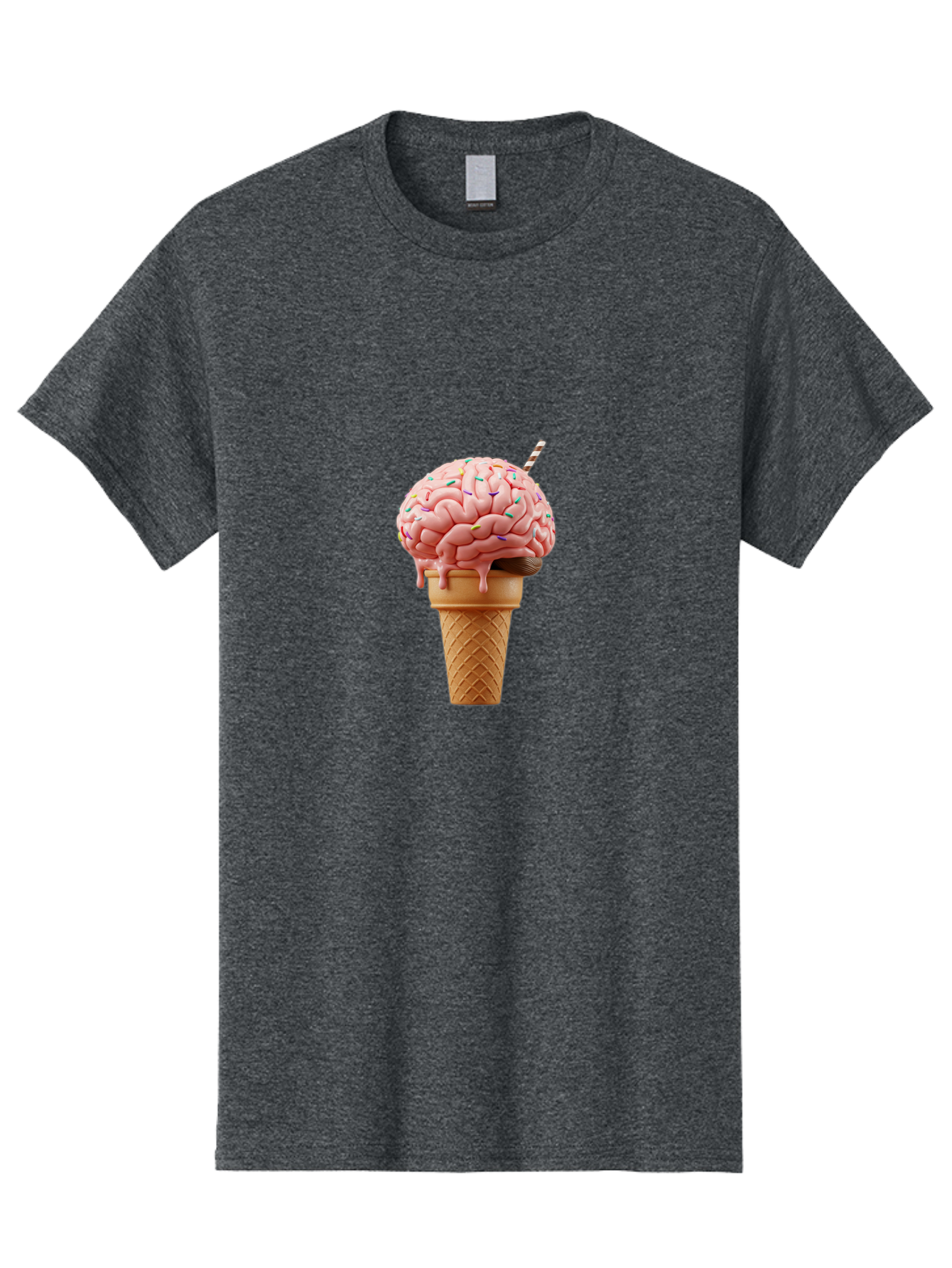 Brain-Ice-Cream Men'S Graphic Tee, 100% Cotton, Comfortable Casual Summer Wear, Machine Washable, Vintage Camera, Old Camera, Antique Camera, Black Camera, Classic Photography, Photography Equipment, Nostalgic Device, Film Camera, Camera Art Bal866