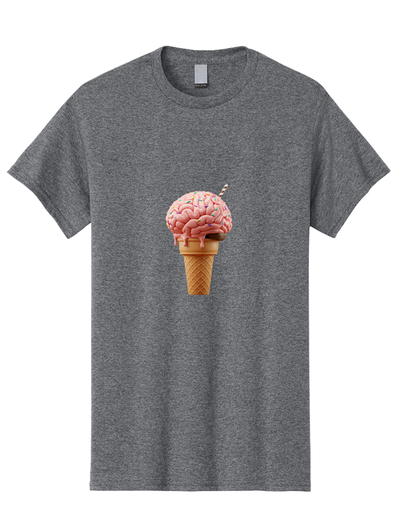 Brain-Ice-Cream Men'S Graphic Tee, 100% Cotton, Comfortable Casual Summer Wear, Machine Washable, Vintage Camera, Old Camera, Antique Camera, Black Camera, Classic Photography, Photography Equipment, Nostalgic Device, Film Camera, Camera Art Bal866