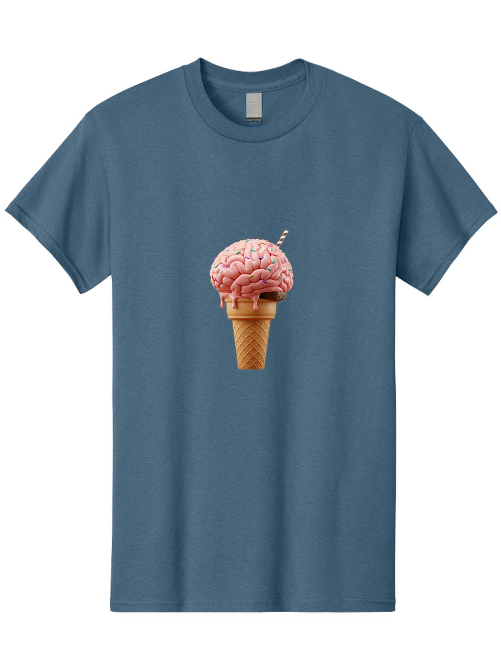Brain-Ice-Cream Men'S Graphic Tee, 100% Cotton, Comfortable Casual Summer Wear, Machine Washable, Vintage Camera, Old Camera, Antique Camera, Black Camera, Classic Photography, Photography Equipment, Nostalgic Device, Film Camera, Camera Art Bal866