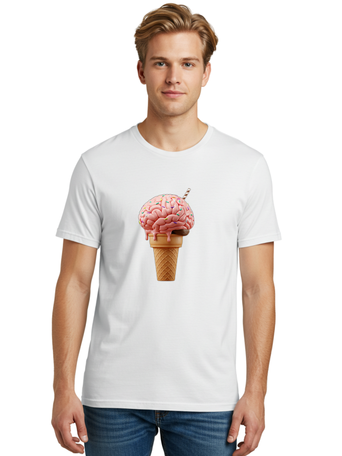 Brain-Ice-Cream Men'S Graphic Tee, 100% Cotton, Comfortable Casual Summer Wear, Machine Washable, Vintage Camera, Old Camera, Antique Camera, Black Camera, Classic Photography, Photography Equipment, Nostalgic Device, Film Camera, Camera Art Bal866