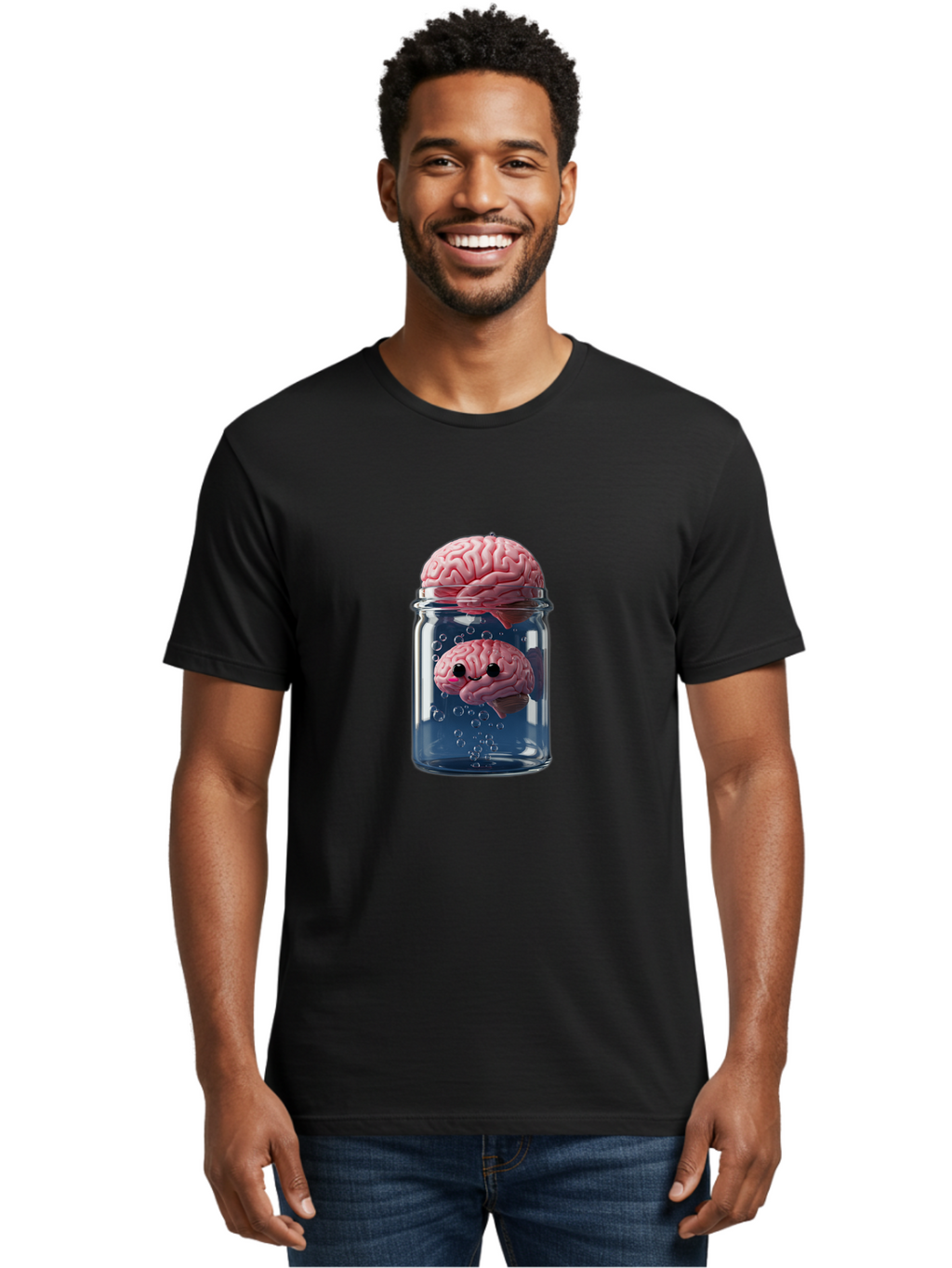 Brain-In-A-Jar-1 Men'S Graphic Tee, 100% Cotton, Comfortable Casual Summer Wear, Machine Washable, Vintage Camera, Old Camera, Antique Camera, Black Camera, Classic Photography, Photography Equipment, Nostalgic Device, Film Camera, Camera Art Bal867