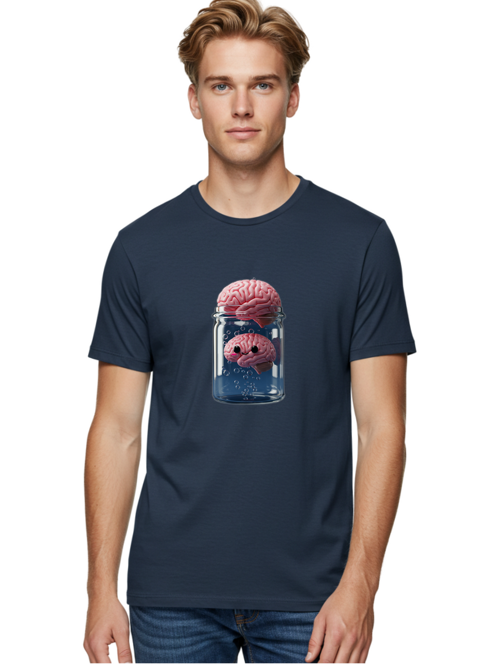 Brain-In-A-Jar-1 Men'S Graphic Tee, 100% Cotton, Comfortable Casual Summer Wear, Machine Washable, Vintage Camera, Old Camera, Antique Camera, Black Camera, Classic Photography, Photography Equipment, Nostalgic Device, Film Camera, Camera Art Bal867