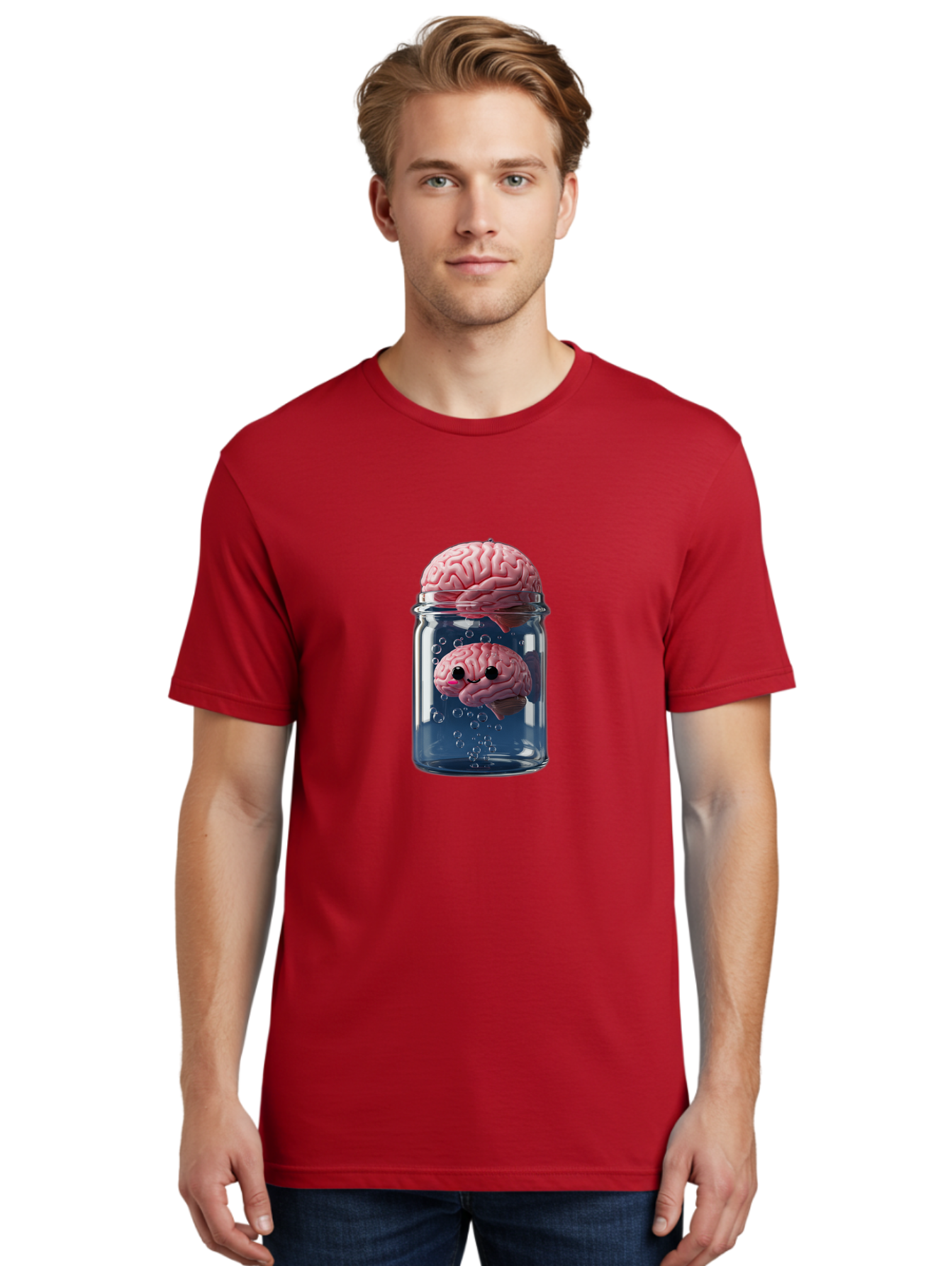 Brain-In-A-Jar-1 Men'S Graphic Tee, 100% Cotton, Comfortable Casual Summer Wear, Machine Washable, Vintage Camera, Old Camera, Antique Camera, Black Camera, Classic Photography, Photography Equipment, Nostalgic Device, Film Camera, Camera Art Bal867
