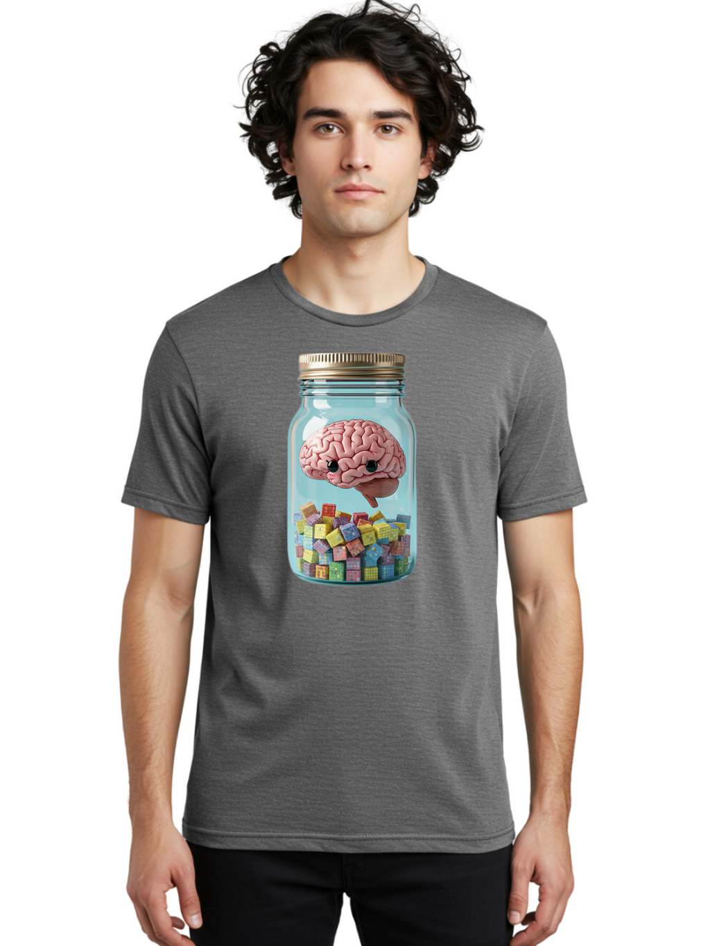Brain-In-A-Jar-2 Men'S Graphic Tee, 100% Cotton, Comfortable Casual Summer Wear, Machine Washable, Vintage Camera, Old Camera, Antique Camera, Black Camera, Classic Photography, Photography Equipment, Nostalgic Device, Film Camera, Camera Art Bal868