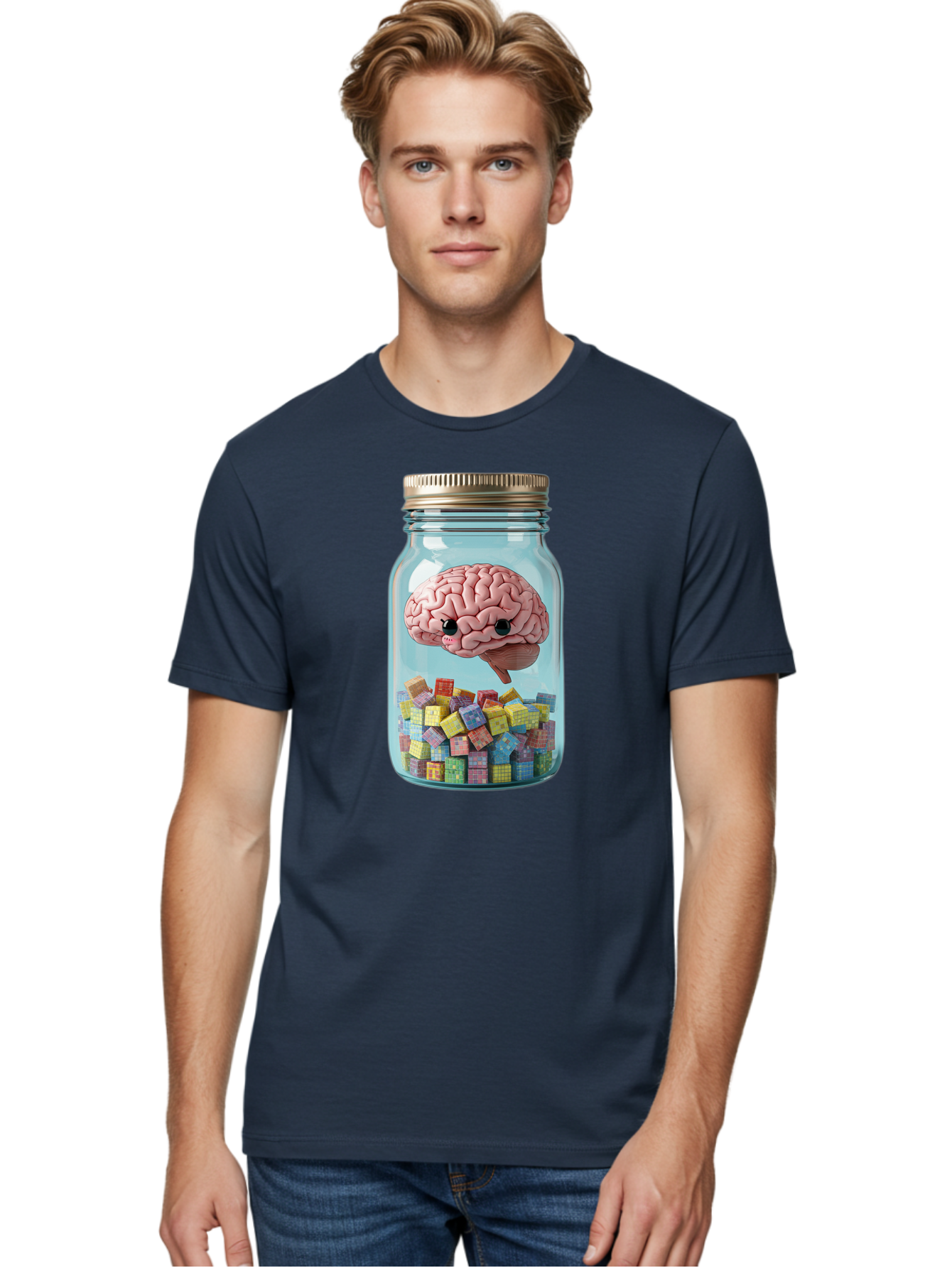 Brain-In-A-Jar-2 Men'S Graphic Tee, 100% Cotton, Comfortable Casual Summer Wear, Machine Washable, Vintage Camera, Old Camera, Antique Camera, Black Camera, Classic Photography, Photography Equipment, Nostalgic Device, Film Camera, Camera Art Bal868