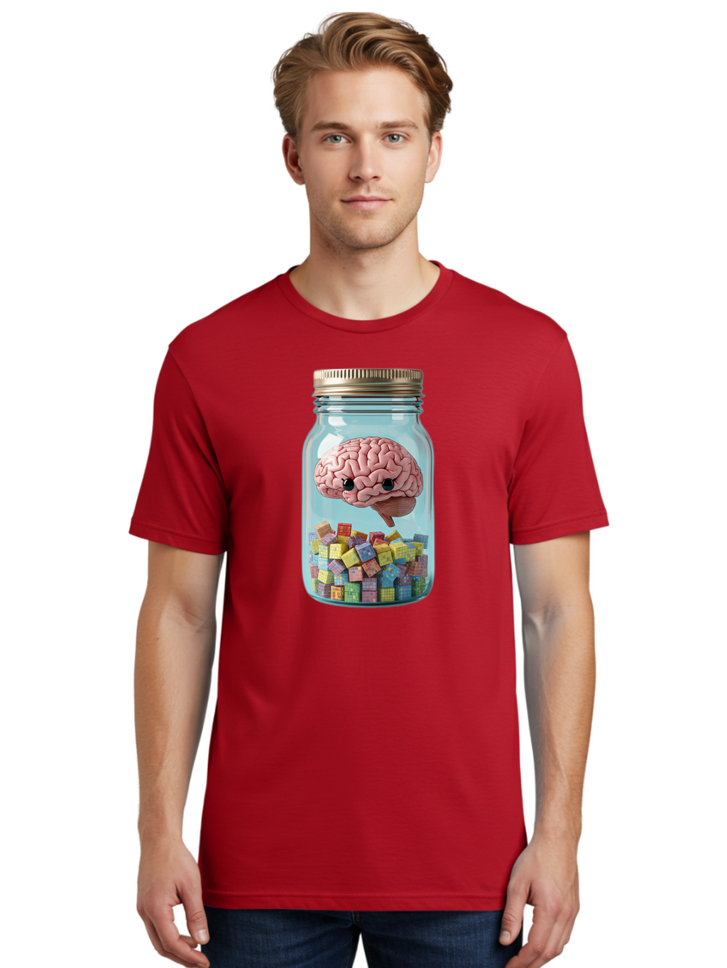 Brain-In-A-Jar-2 Men'S Graphic Tee, 100% Cotton, Comfortable Casual Summer Wear, Machine Washable, Vintage Camera, Old Camera, Antique Camera, Black Camera, Classic Photography, Photography Equipment, Nostalgic Device, Film Camera, Camera Art Bal868