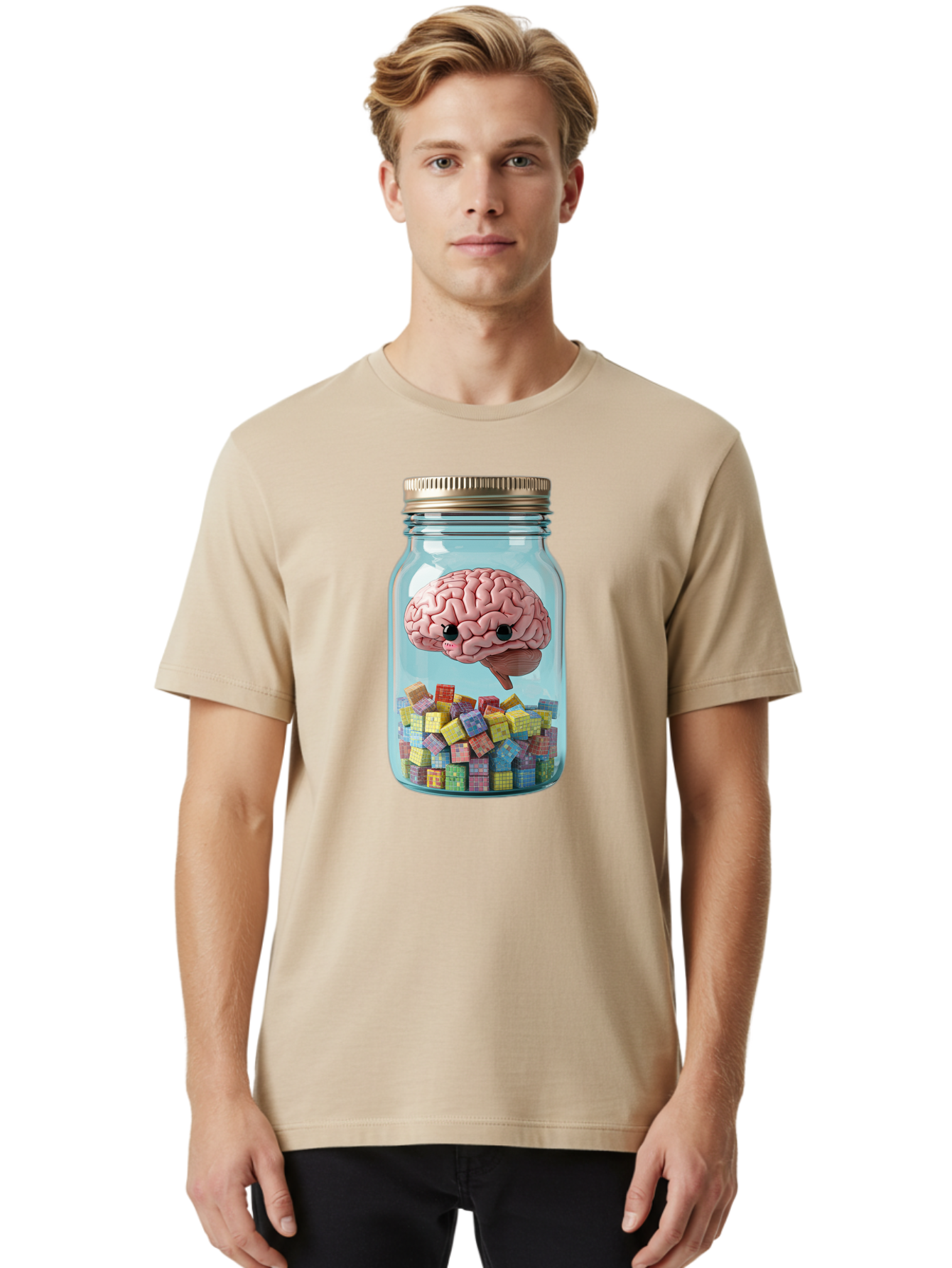 Brain-In-A-Jar-2 Men'S Graphic Tee, 100% Cotton, Comfortable Casual Summer Wear, Machine Washable, Vintage Camera, Old Camera, Antique Camera, Black Camera, Classic Photography, Photography Equipment, Nostalgic Device, Film Camera, Camera Art Bal868