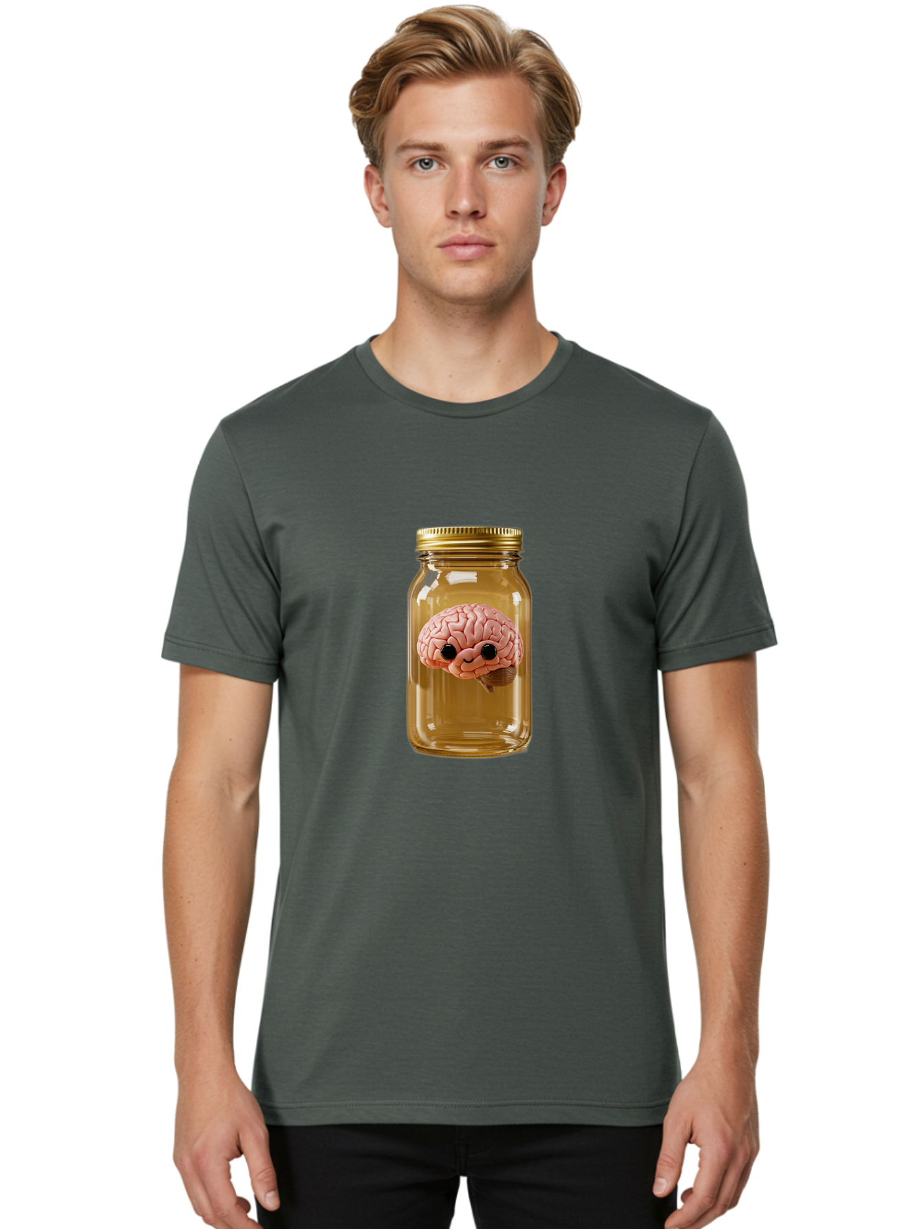 Brain-In-A-Jar-3 Men'S Graphic Tee, 100% Cotton, Comfortable Casual Summer Wear, Machine Washable, Vintage Camera, Old Camera, Antique Camera, Black Camera, Classic Photography, Photography Equipment, Nostalgic Device, Film Camera, Camera Art Bal869