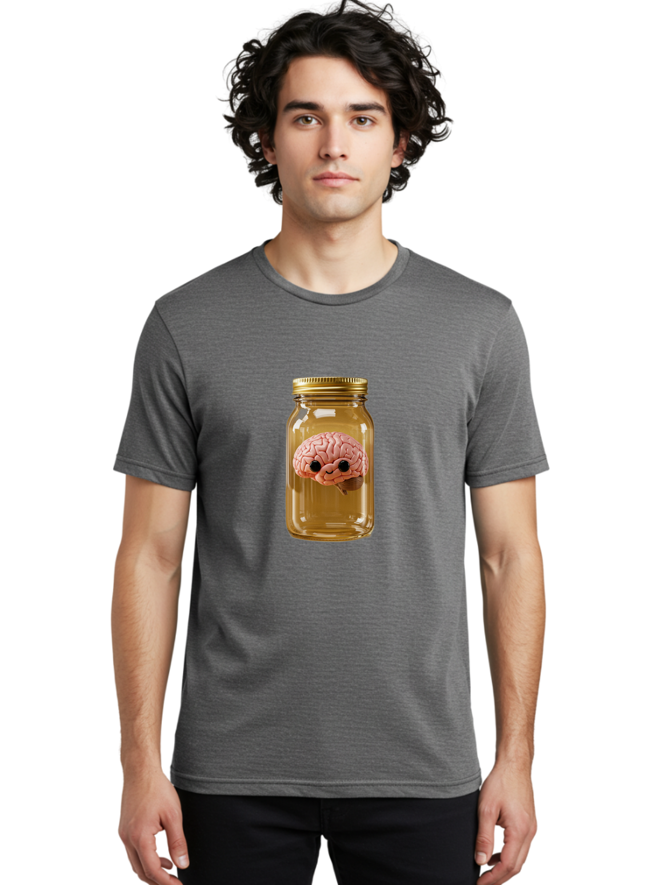 Brain-In-A-Jar-3 Men'S Graphic Tee, 100% Cotton, Comfortable Casual Summer Wear, Machine Washable, Vintage Camera, Old Camera, Antique Camera, Black Camera, Classic Photography, Photography Equipment, Nostalgic Device, Film Camera, Camera Art Bal869