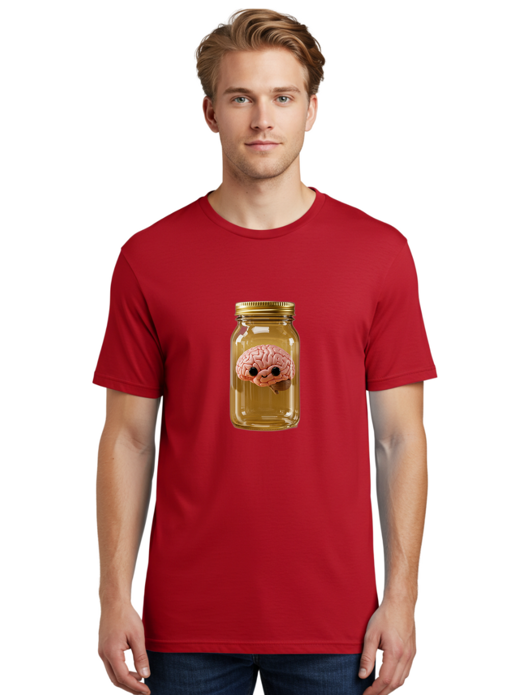 Brain-In-A-Jar-3 Men'S Graphic Tee, 100% Cotton, Comfortable Casual Summer Wear, Machine Washable, Vintage Camera, Old Camera, Antique Camera, Black Camera, Classic Photography, Photography Equipment, Nostalgic Device, Film Camera, Camera Art Bal869