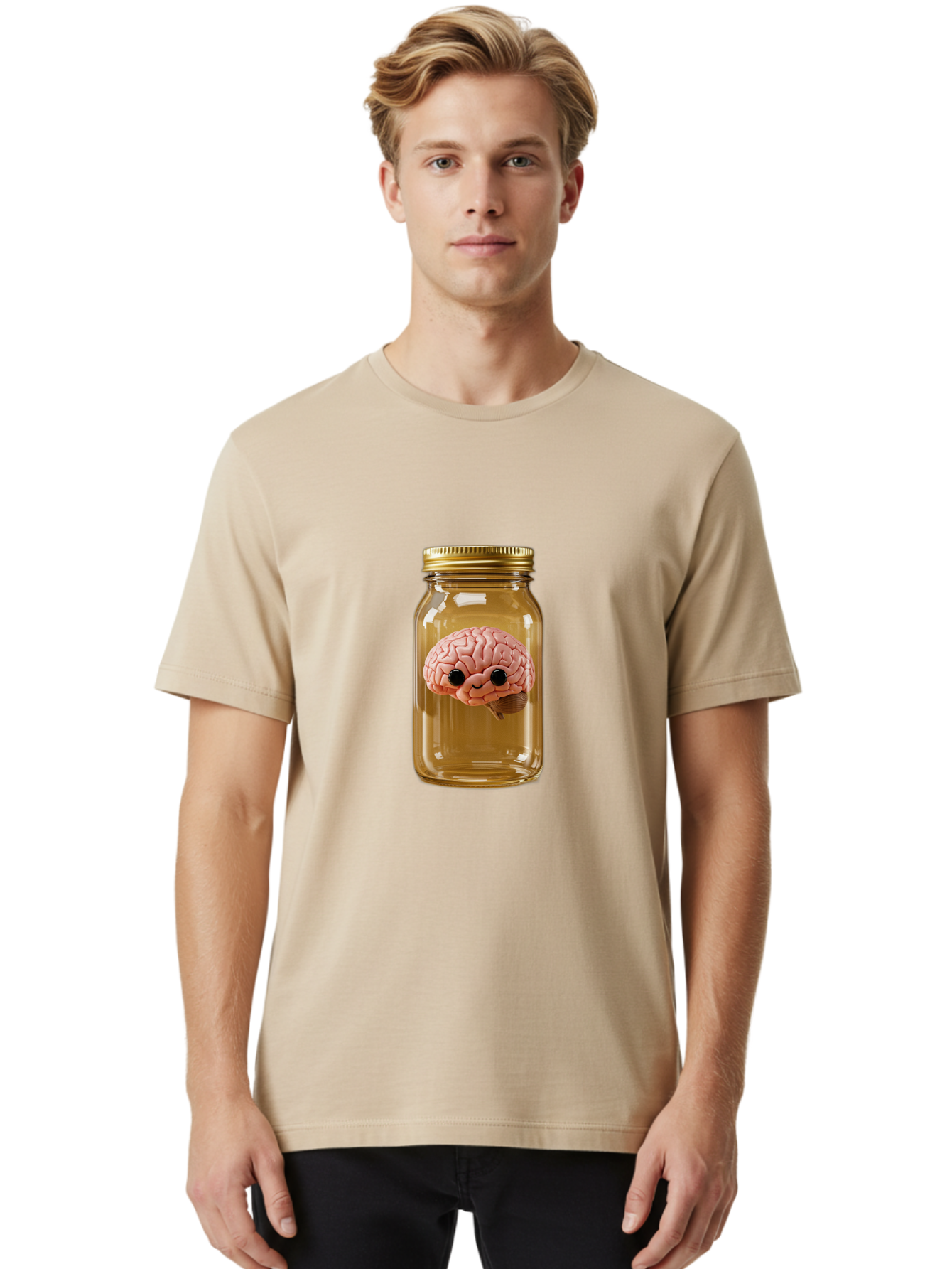 Brain-In-A-Jar-3 Men'S Graphic Tee, 100% Cotton, Comfortable Casual Summer Wear, Machine Washable, Vintage Camera, Old Camera, Antique Camera, Black Camera, Classic Photography, Photography Equipment, Nostalgic Device, Film Camera, Camera Art Bal869