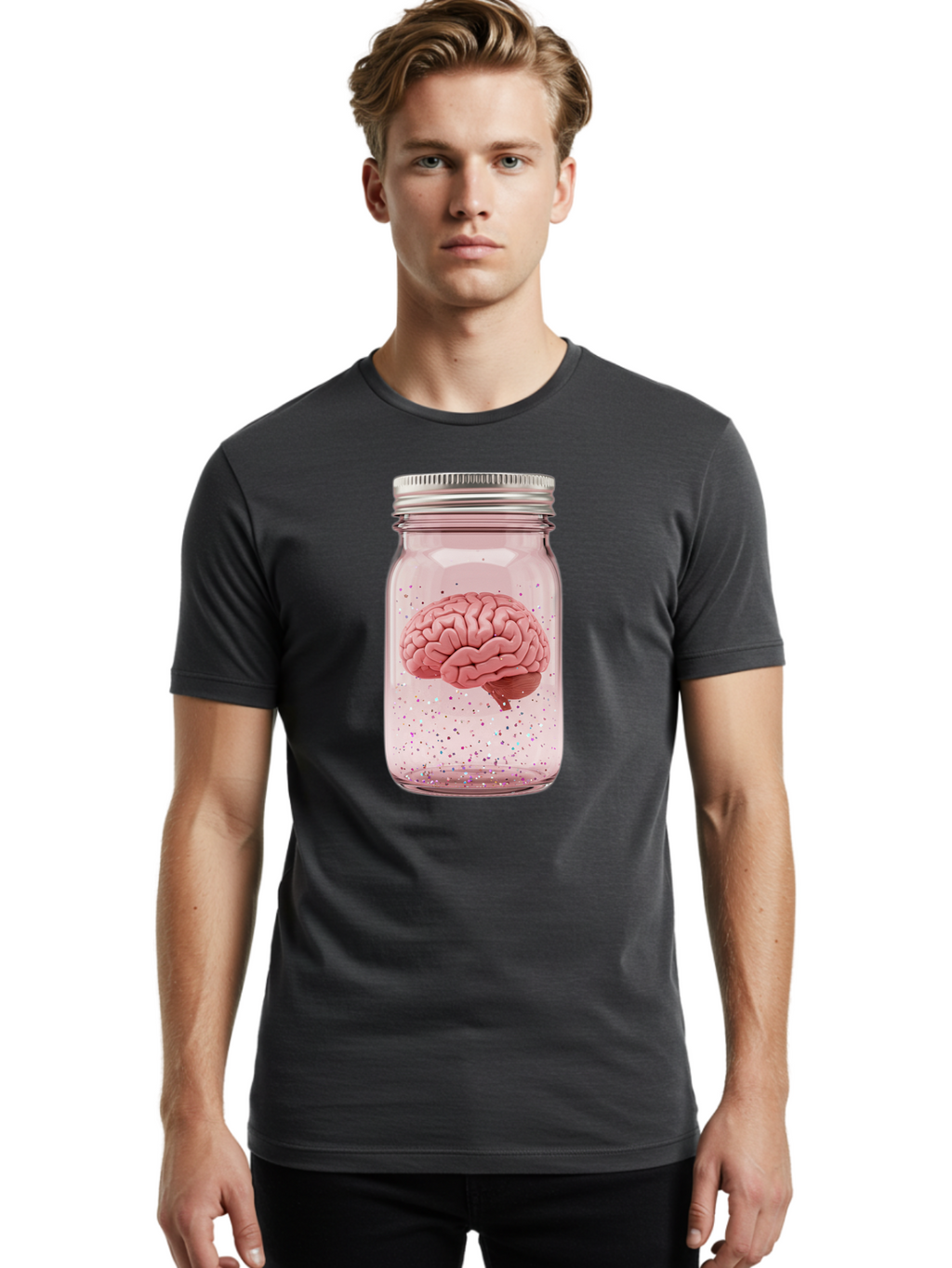 Brain-In-A-Jar Men'S Graphic Tee, 100% Cotton, Comfortable Casual Summer Wear, Machine Washable, Vintage Camera, Old Camera, Antique Camera, Black Camera, Classic Photography, Photography Equipment, Nostalgic Device, Film Camera, Camera Art Bal871