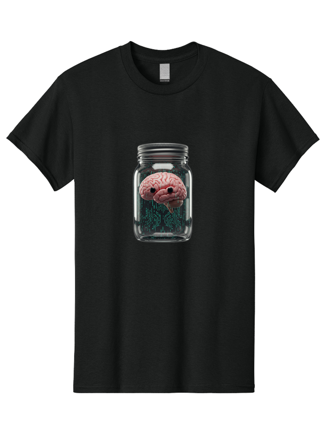 Brain-In-Jar-1 Men'S Graphic Tee, 100% Cotton, Comfortable Casual Summer Wear, Machine Washable, Vintage Camera, Old Camera, Antique Camera, Black Camera, Classic Photography, Photography Equipment, Nostalgic Device, Film Camera, Camera Art Bal872