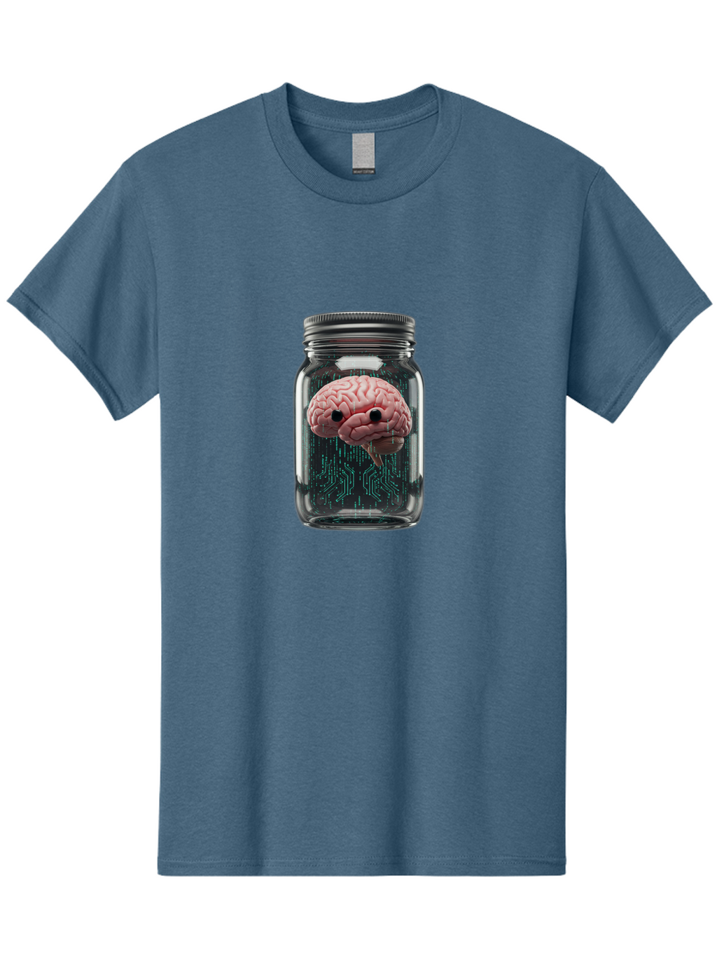 Brain-In-Jar-1 Men'S Graphic Tee, 100% Cotton, Comfortable Casual Summer Wear, Machine Washable, Vintage Camera, Old Camera, Antique Camera, Black Camera, Classic Photography, Photography Equipment, Nostalgic Device, Film Camera, Camera Art Bal872