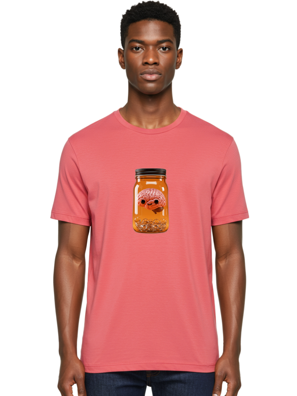Brain-In-Jar-2 Men'S Graphic Tee, 100% Cotton, Comfortable Casual Summer Wear, Machine Washable, Vintage Camera, Old Camera, Antique Camera, Black Camera, Classic Photography, Photography Equipment, Nostalgic Device, Film Camera, Camera Art Bal873