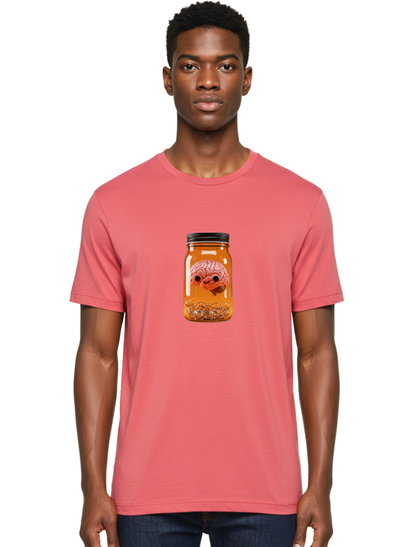 Brain-In-Jar-2 Men'S Graphic Tee, 100% Cotton, Comfortable Casual Summer Wear, Machine Washable, Vintage Camera, Old Camera, Antique Camera, Black Camera, Classic Photography, Photography Equipment, Nostalgic Device, Film Camera, Camera Art Bal873