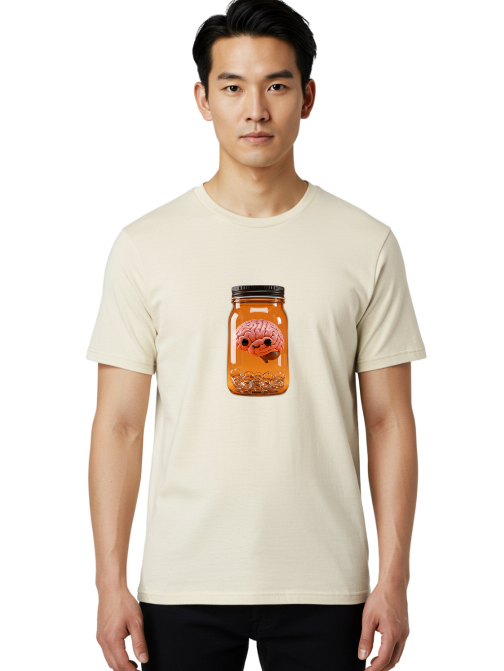 Brain-In-Jar-2 Men'S Graphic Tee, 100% Cotton, Comfortable Casual Summer Wear, Machine Washable, Vintage Camera, Old Camera, Antique Camera, Black Camera, Classic Photography, Photography Equipment, Nostalgic Device, Film Camera, Camera Art Bal873