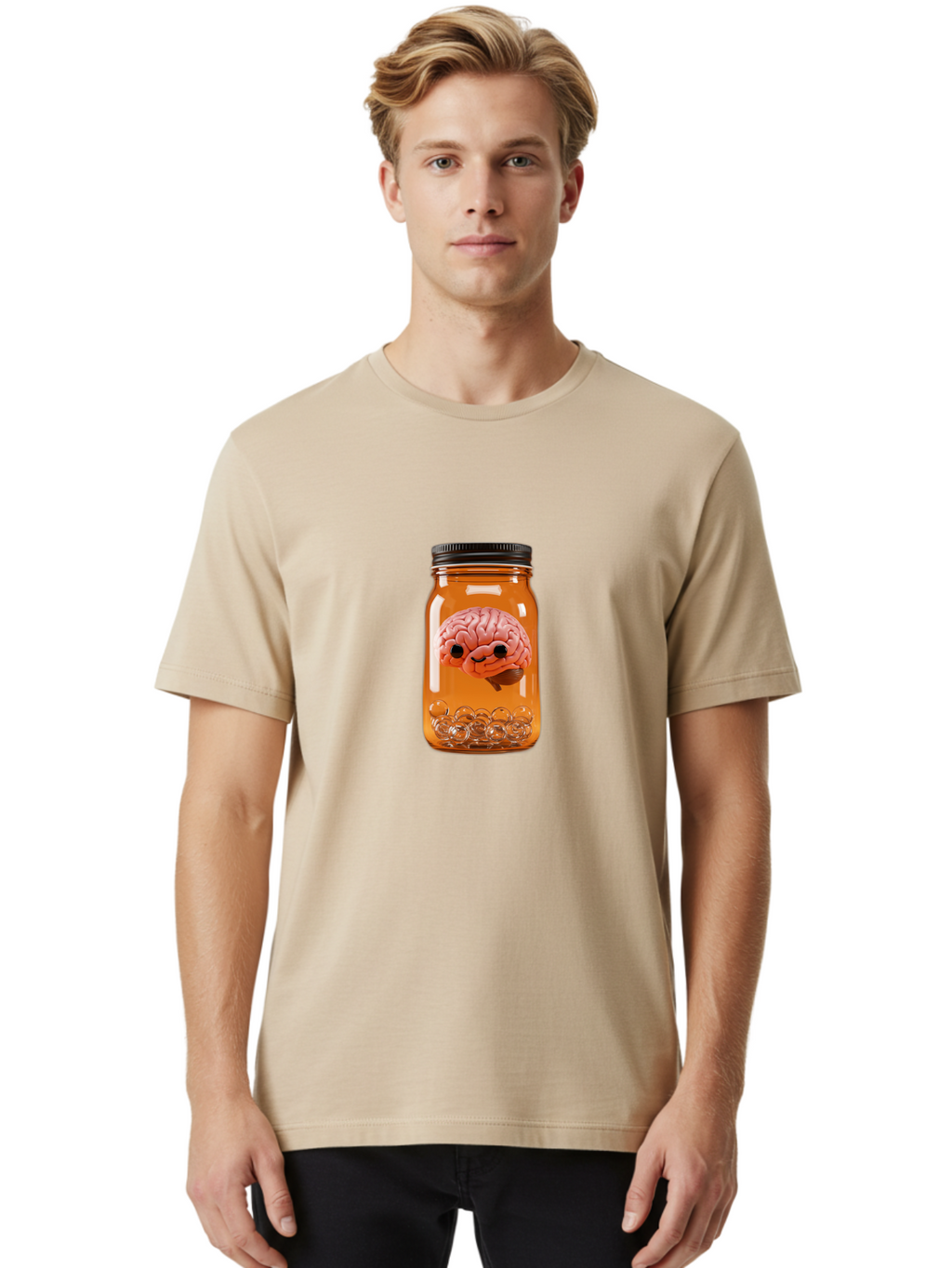 Brain-In-Jar-2 Men'S Graphic Tee, 100% Cotton, Comfortable Casual Summer Wear, Machine Washable, Vintage Camera, Old Camera, Antique Camera, Black Camera, Classic Photography, Photography Equipment, Nostalgic Device, Film Camera, Camera Art Bal873