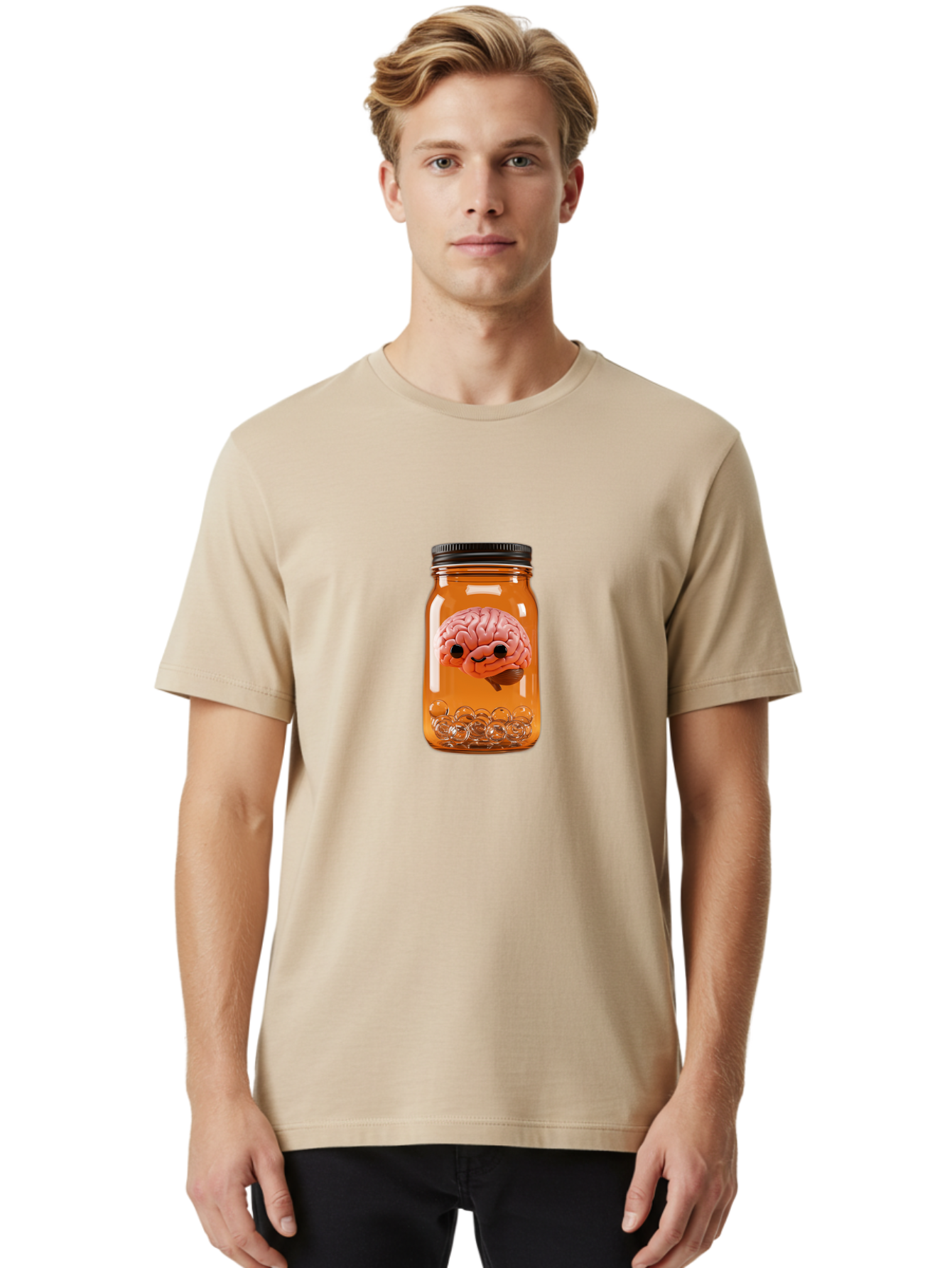 Brain-In-Jar-2 Men'S Graphic Tee, 100% Cotton, Comfortable Casual Summer Wear, Machine Washable, Vintage Camera, Old Camera, Antique Camera, Black Camera, Classic Photography, Photography Equipment, Nostalgic Device, Film Camera, Camera Art Bal873