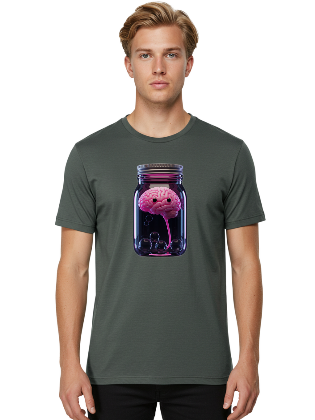 Brain-In-Jar Men'S Graphic Tee, 100% Cotton, Comfortable Casual Summer Wear, Machine Washable, Vintage Camera, Old Camera, Antique Camera, Black Camera, Classic Photography, Photography Equipment, Nostalgic Device, Film Camera, Camera Art Bal874