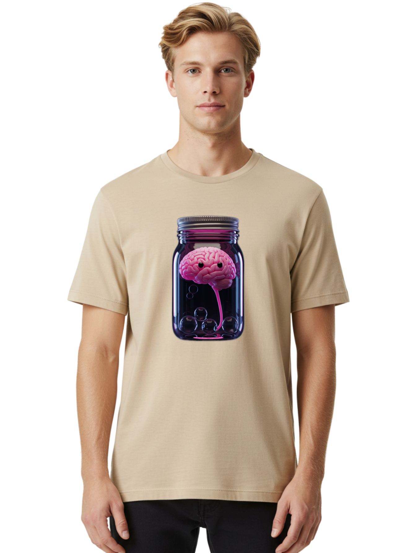 Brain-In-Jar Men'S Graphic Tee, 100% Cotton, Comfortable Casual Summer Wear, Machine Washable, Vintage Camera, Old Camera, Antique Camera, Black Camera, Classic Photography, Photography Equipment, Nostalgic Device, Film Camera, Camera Art Bal874