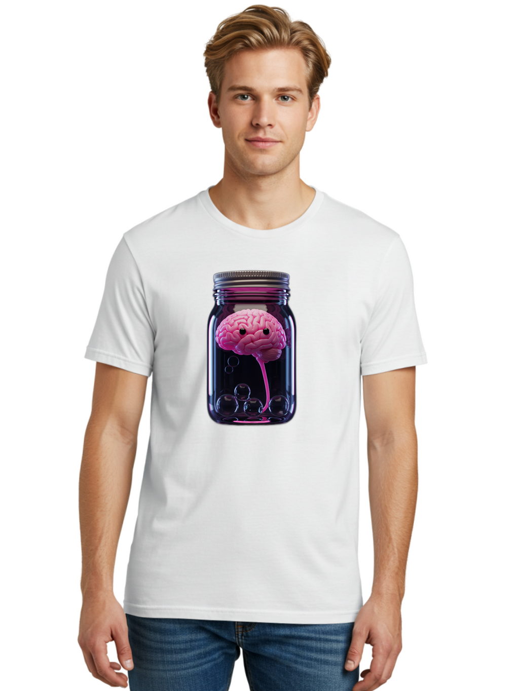 Brain-In-Jar Men'S Graphic Tee, 100% Cotton, Comfortable Casual Summer Wear, Machine Washable, Vintage Camera, Old Camera, Antique Camera, Black Camera, Classic Photography, Photography Equipment, Nostalgic Device, Film Camera, Camera Art Bal874