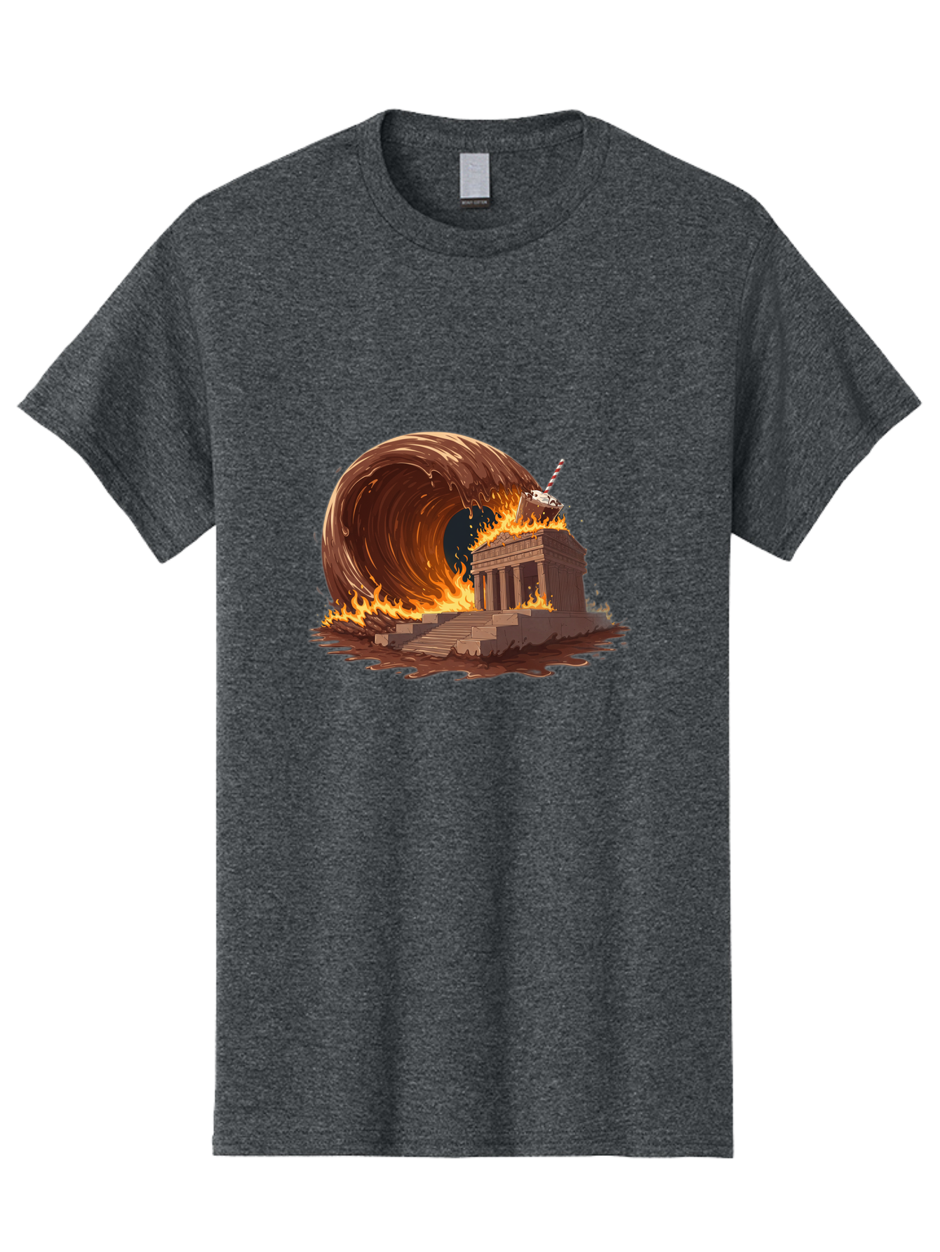 Brandenburg-Gate-On-Fire Men'S Graphic Tee, 100% Cotton, Comfortable Casual Summer Wear, Machine Washable, Vintage Camera, Old Camera, Antique Camera, Black Camera, Classic Photography, Photography Equipment, Nostalgic Device, Film Camera, Bal875