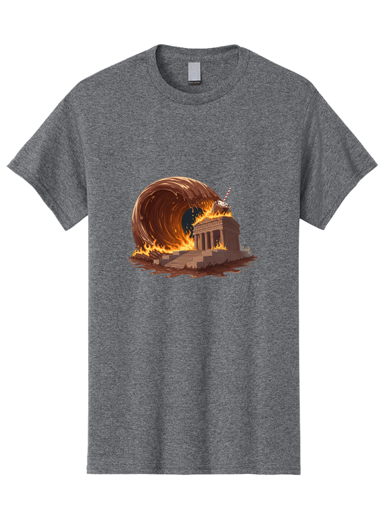 Brandenburg-Gate-On-Fire Men'S Graphic Tee, 100% Cotton, Comfortable Casual Summer Wear, Machine Washable, Vintage Camera, Old Camera, Antique Camera, Black Camera, Classic Photography, Photography Equipment, Nostalgic Device, Film Camera, Bal875