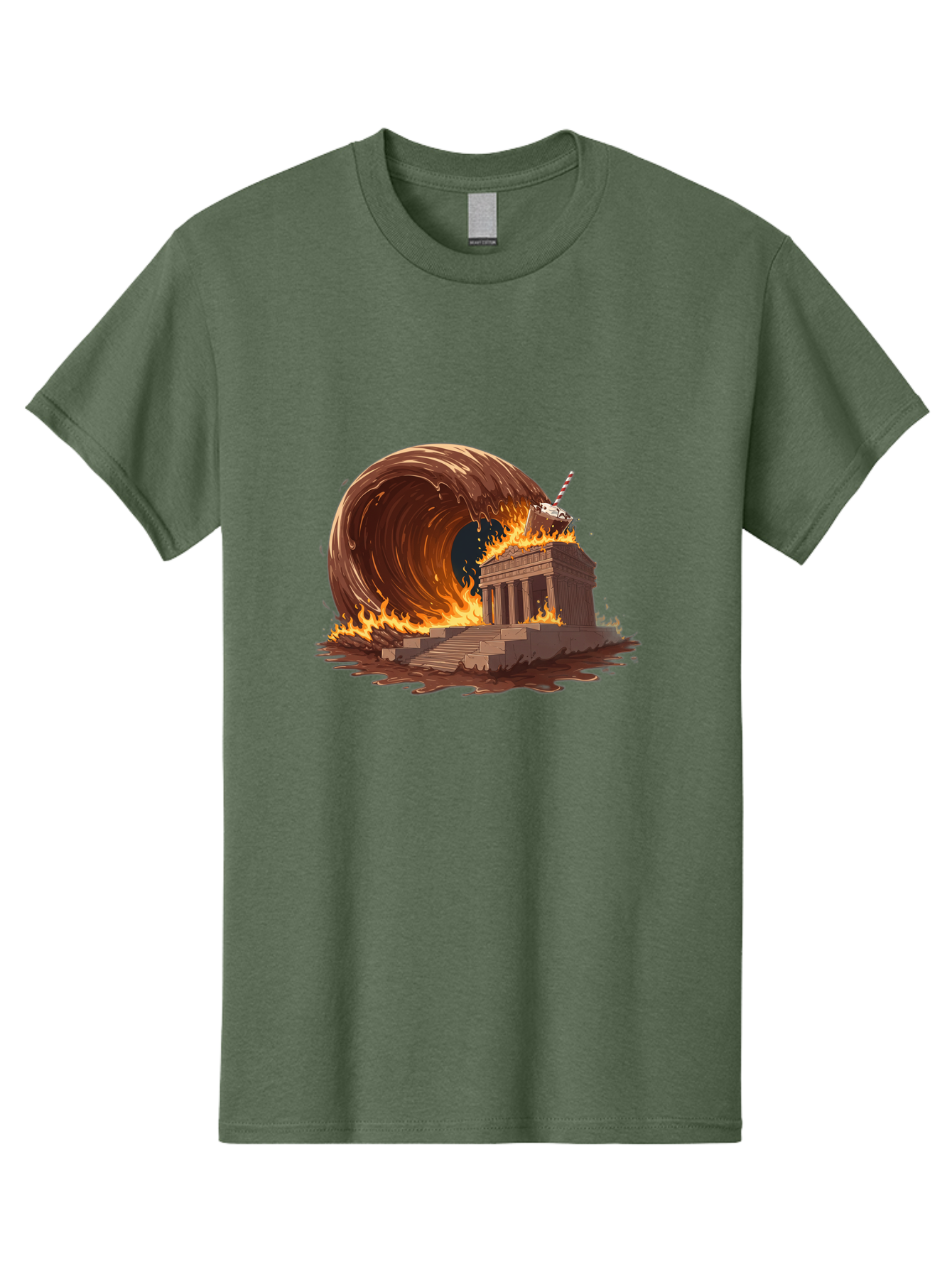 Brandenburg-Gate-On-Fire Men'S Graphic Tee, 100% Cotton, Comfortable Casual Summer Wear, Machine Washable, Vintage Camera, Old Camera, Antique Camera, Black Camera, Classic Photography, Photography Equipment, Nostalgic Device, Film Camera, Bal875