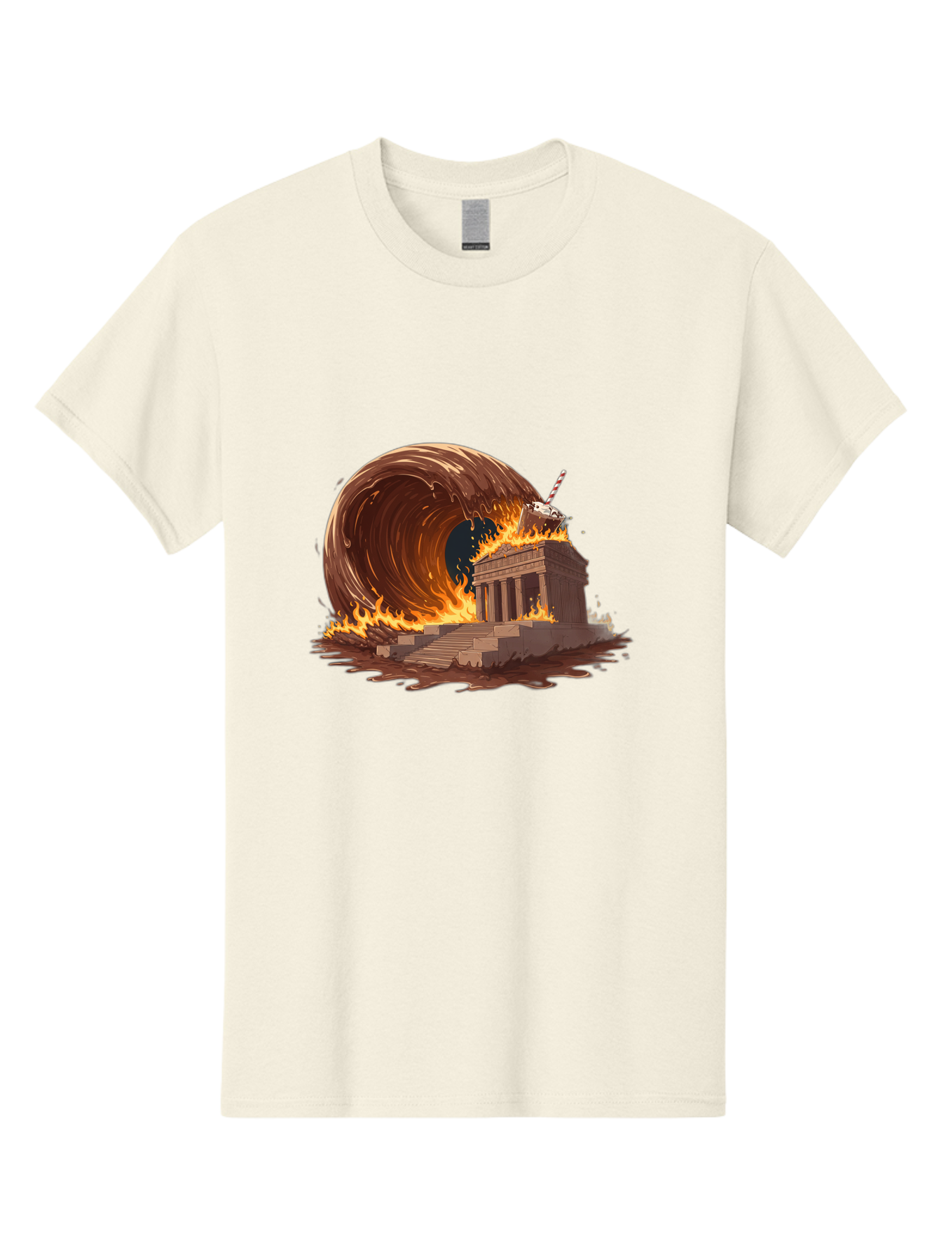 Brandenburg-Gate-On-Fire Men'S Graphic Tee, 100% Cotton, Comfortable Casual Summer Wear, Machine Washable, Vintage Camera, Old Camera, Antique Camera, Black Camera, Classic Photography, Photography Equipment, Nostalgic Device, Film Camera, Bal875