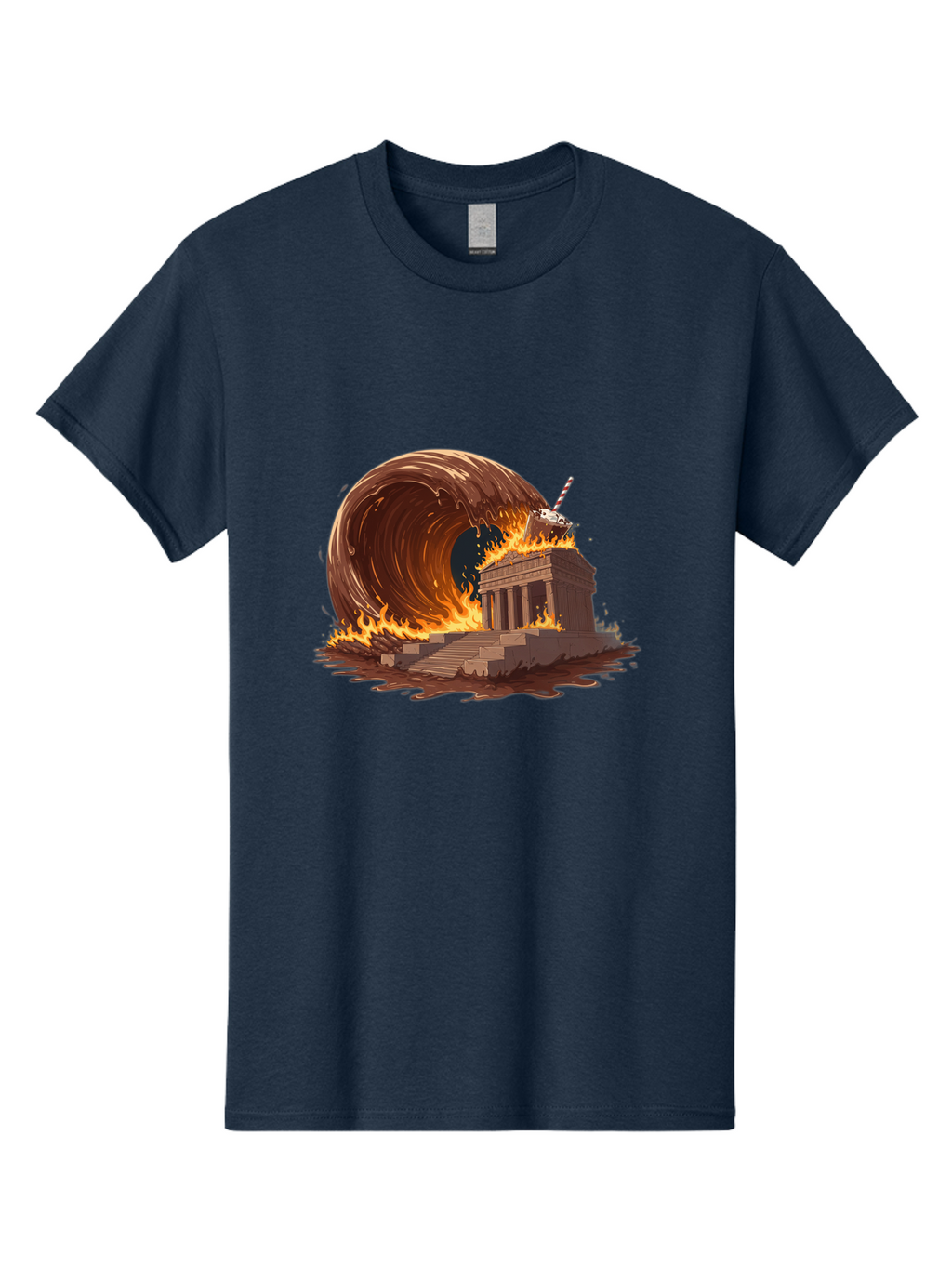 Brandenburg-Gate-On-Fire Men'S Graphic Tee, 100% Cotton, Comfortable Casual Summer Wear, Machine Washable, Vintage Camera, Old Camera, Antique Camera, Black Camera, Classic Photography, Photography Equipment, Nostalgic Device, Film Camera, Bal875