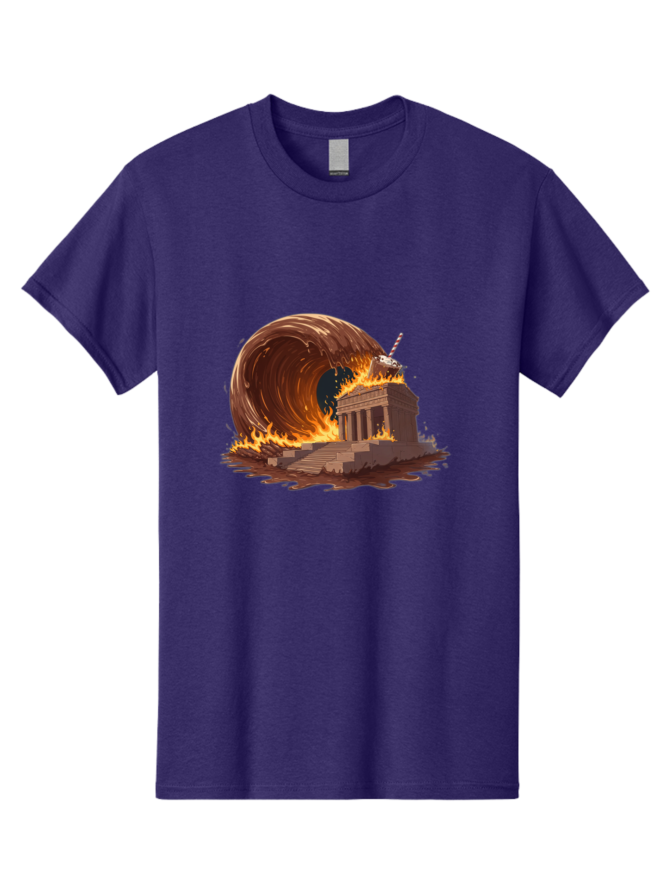 Brandenburg-Gate-On-Fire Men'S Graphic Tee, 100% Cotton, Comfortable Casual Summer Wear, Machine Washable, Vintage Camera, Old Camera, Antique Camera, Black Camera, Classic Photography, Photography Equipment, Nostalgic Device, Film Camera, Bal875
