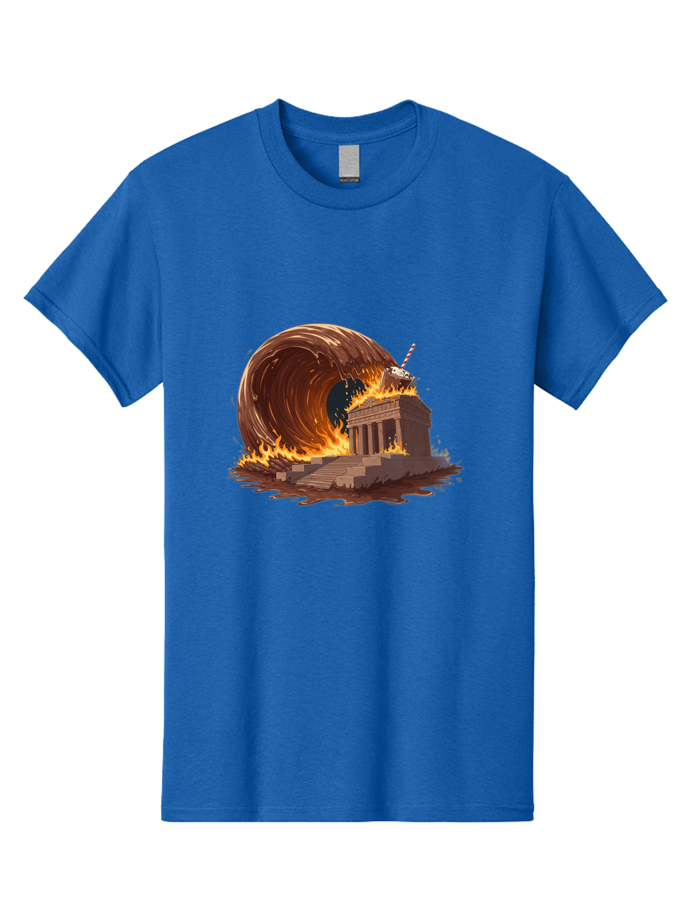 Brandenburg-Gate-On-Fire Men'S Graphic Tee, 100% Cotton, Comfortable Casual Summer Wear, Machine Washable, Vintage Camera, Old Camera, Antique Camera, Black Camera, Classic Photography, Photography Equipment, Nostalgic Device, Film Camera, Bal875