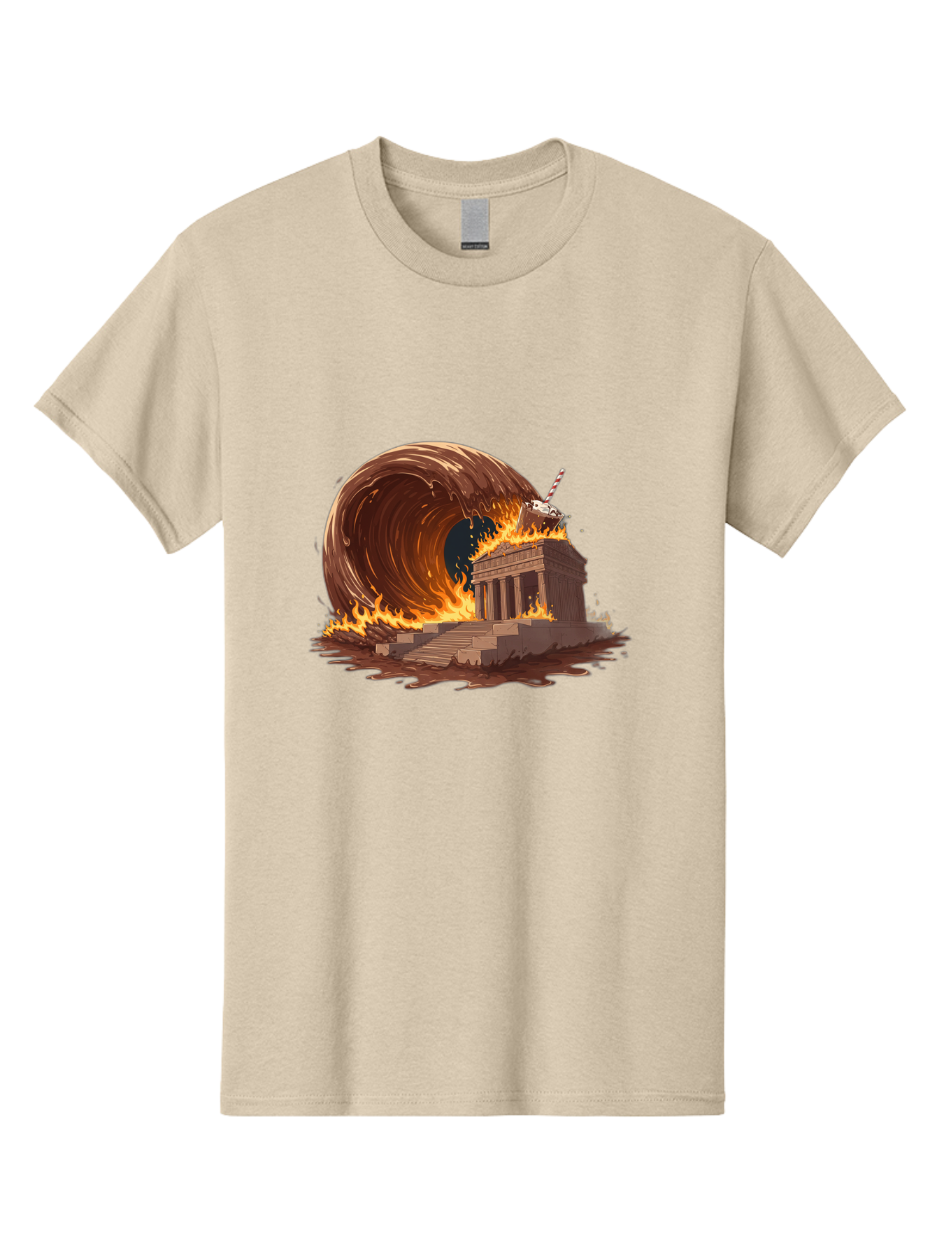 Brandenburg-Gate-On-Fire Men'S Graphic Tee, 100% Cotton, Comfortable Casual Summer Wear, Machine Washable, Vintage Camera, Old Camera, Antique Camera, Black Camera, Classic Photography, Photography Equipment, Nostalgic Device, Film Camera, Bal875